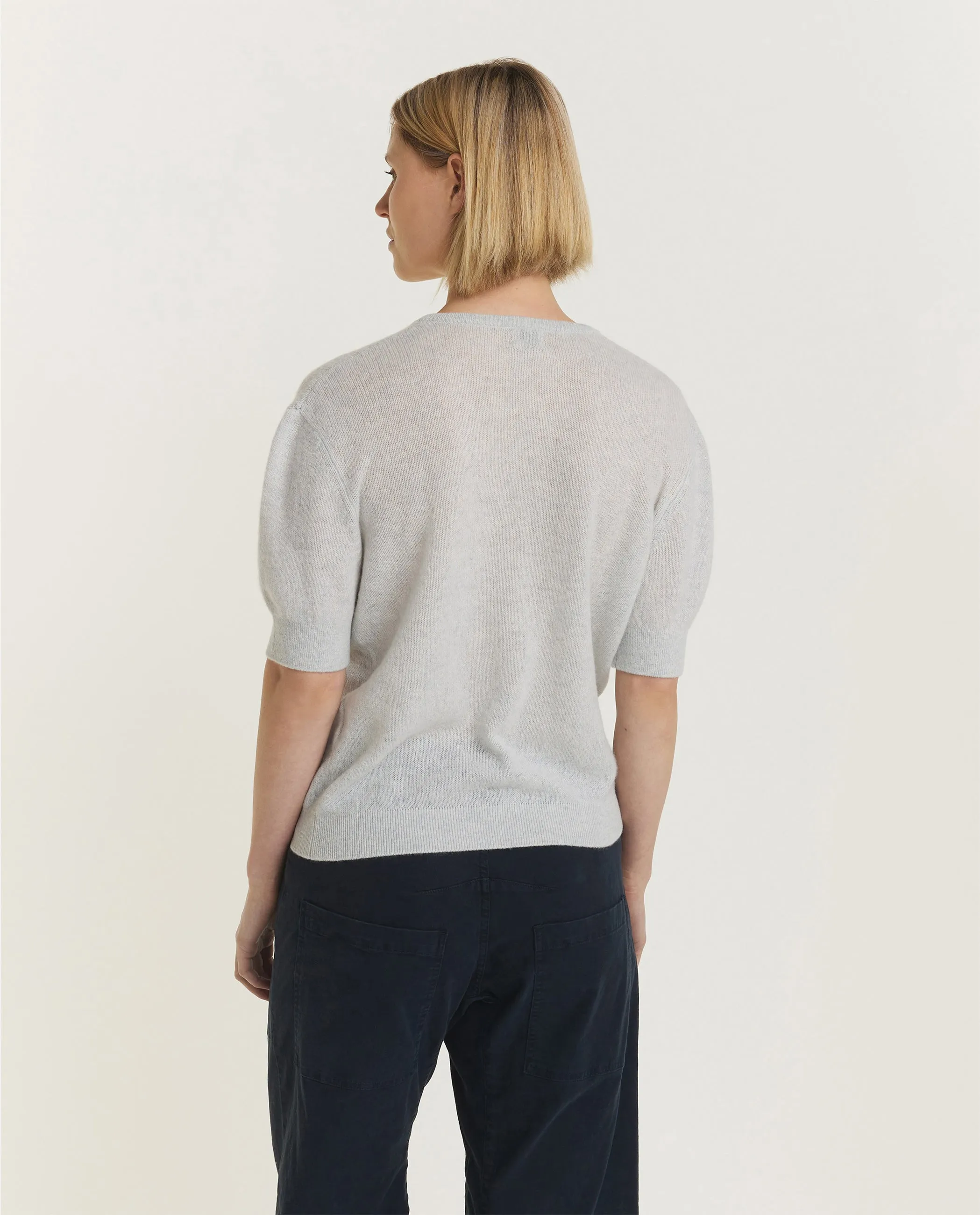 Korte Mouwen Cashmere V-Neck - Grijs sold by Pauw Amsterdam product image thumbnail 5