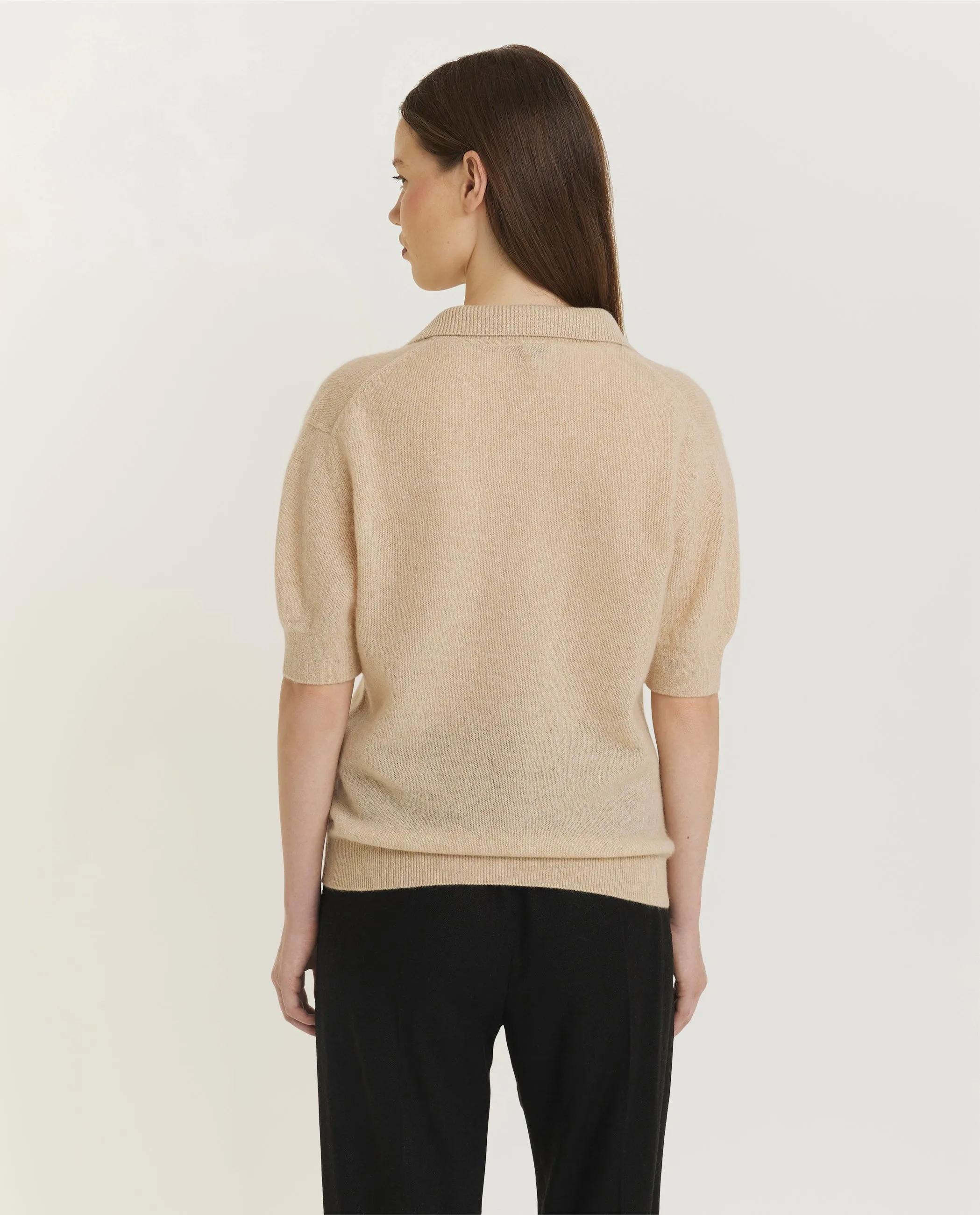 Cashmere Polo - Lichtbruin sold by Pauw Amsterdam product image thumbnail 5