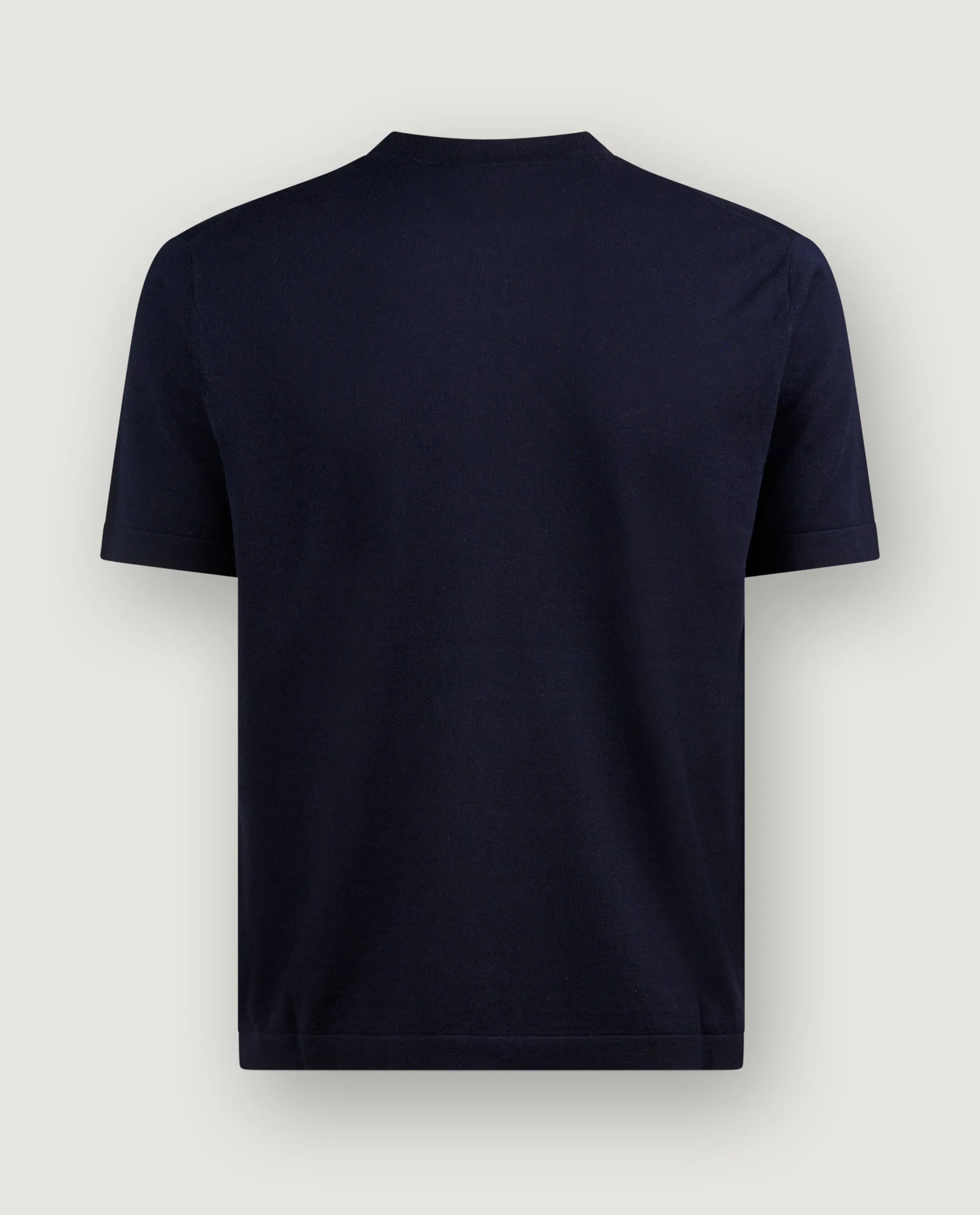 Katoen Zijde T-Shirt - Donkerblauw sold by Pauw Amsterdam product image thumbnail 3