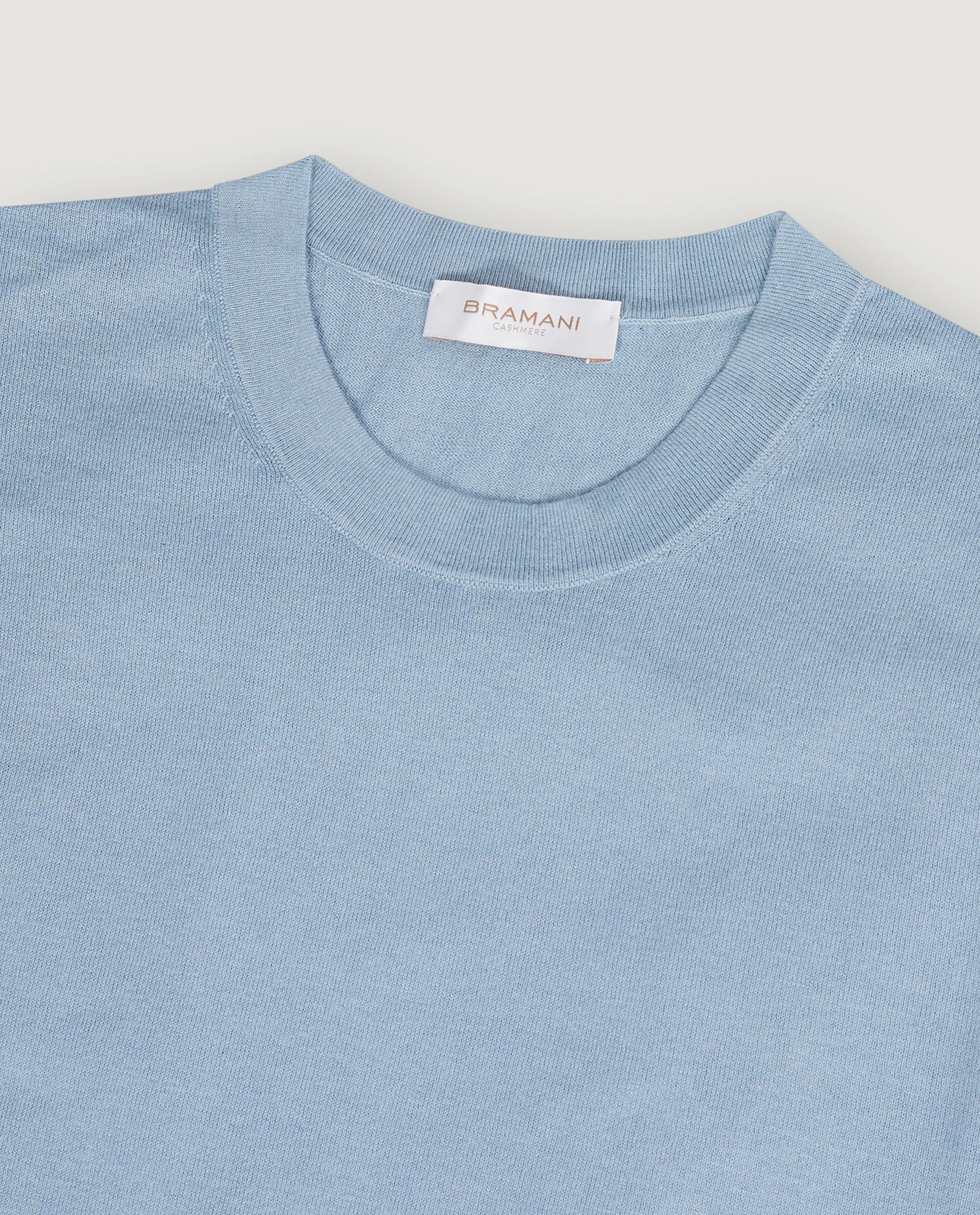 Katoen Zijde T-Shirt - Lichtblauw sold by Pauw Amsterdam product image thumbnail 2