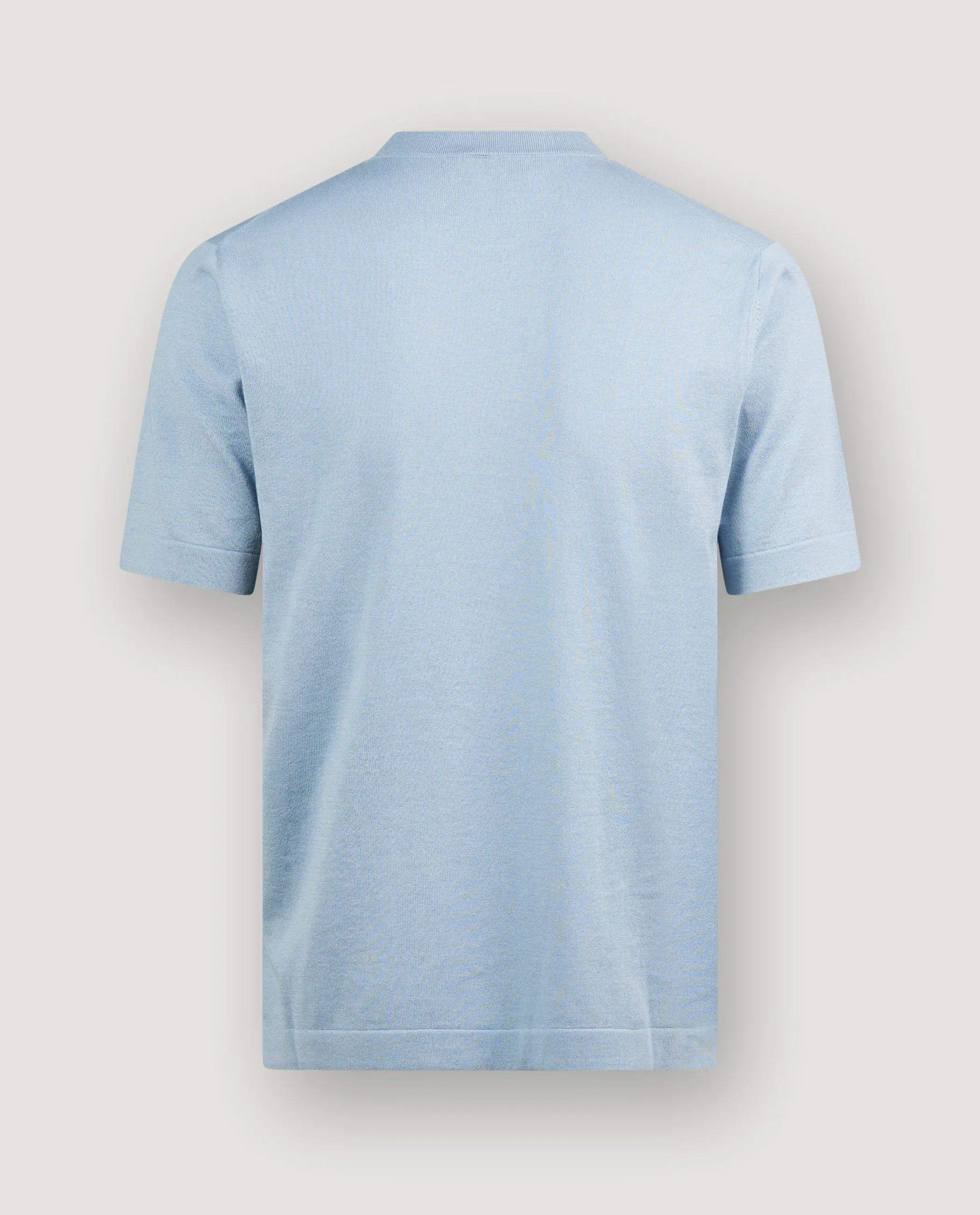 Katoen Zijde T-Shirt - Lichtblauw sold by Pauw Amsterdam product image thumbnail 3