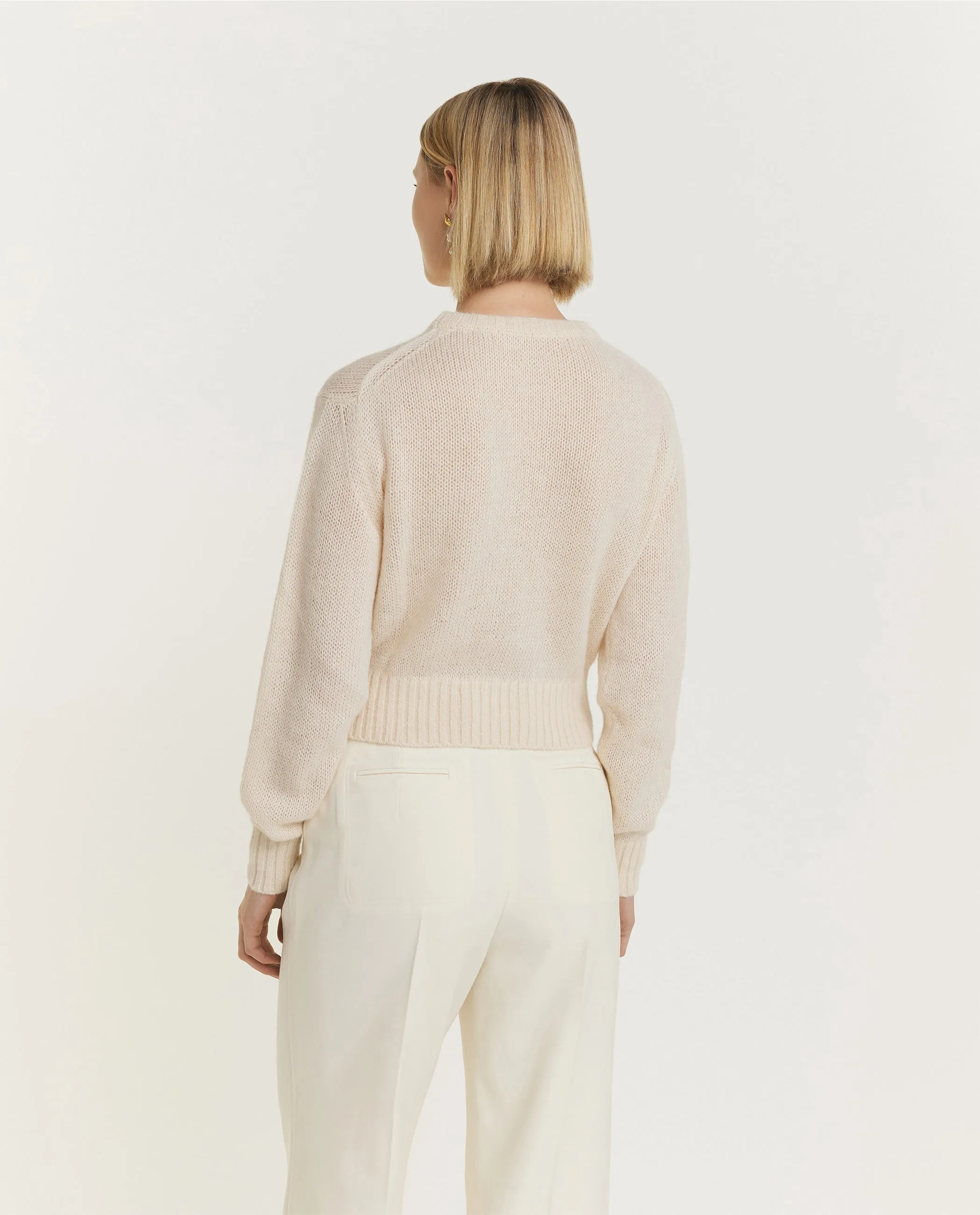 Alpaca Zijde Logo Trui - offline only - Ecru sold by Pauw Amsterdam product image thumbnail 5