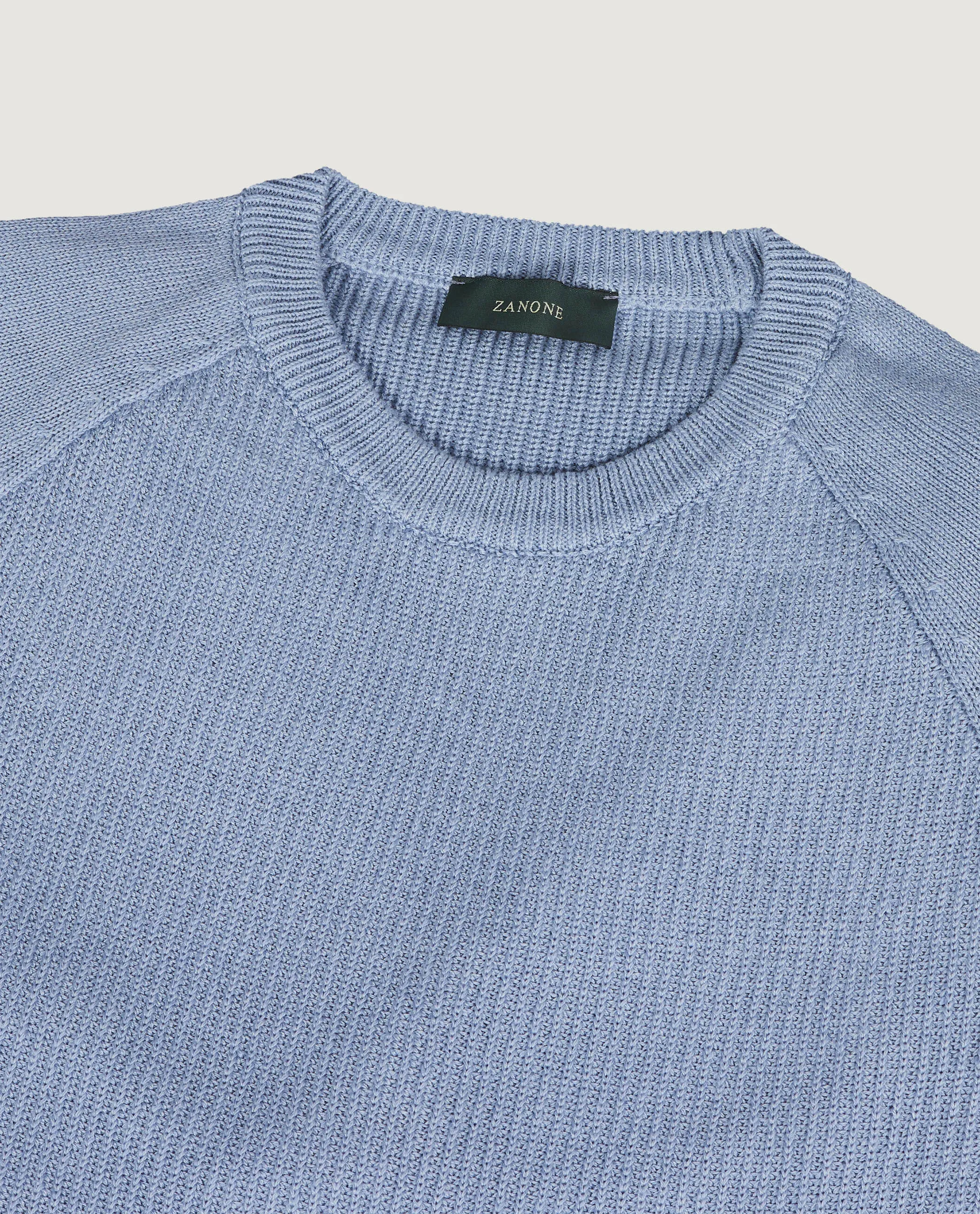 Linnen Katoenen Trui - Lichtblauw sold by Pauw Amsterdam product image thumbnail 2