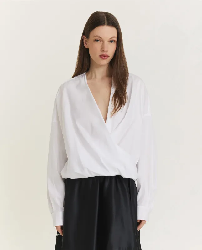 Gekruist Katoenen Top - Wit made by Dries Van Noten