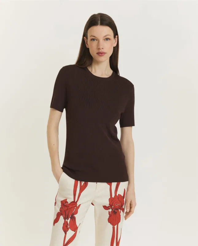 Gebreid T-Shirt - Bruin sold by Pauw Amsterdam