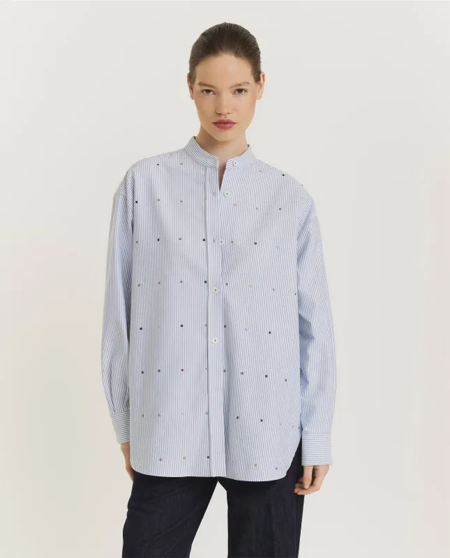 Oxford Gestreepte Blouse - Blauw sold by Pauw Amsterdam