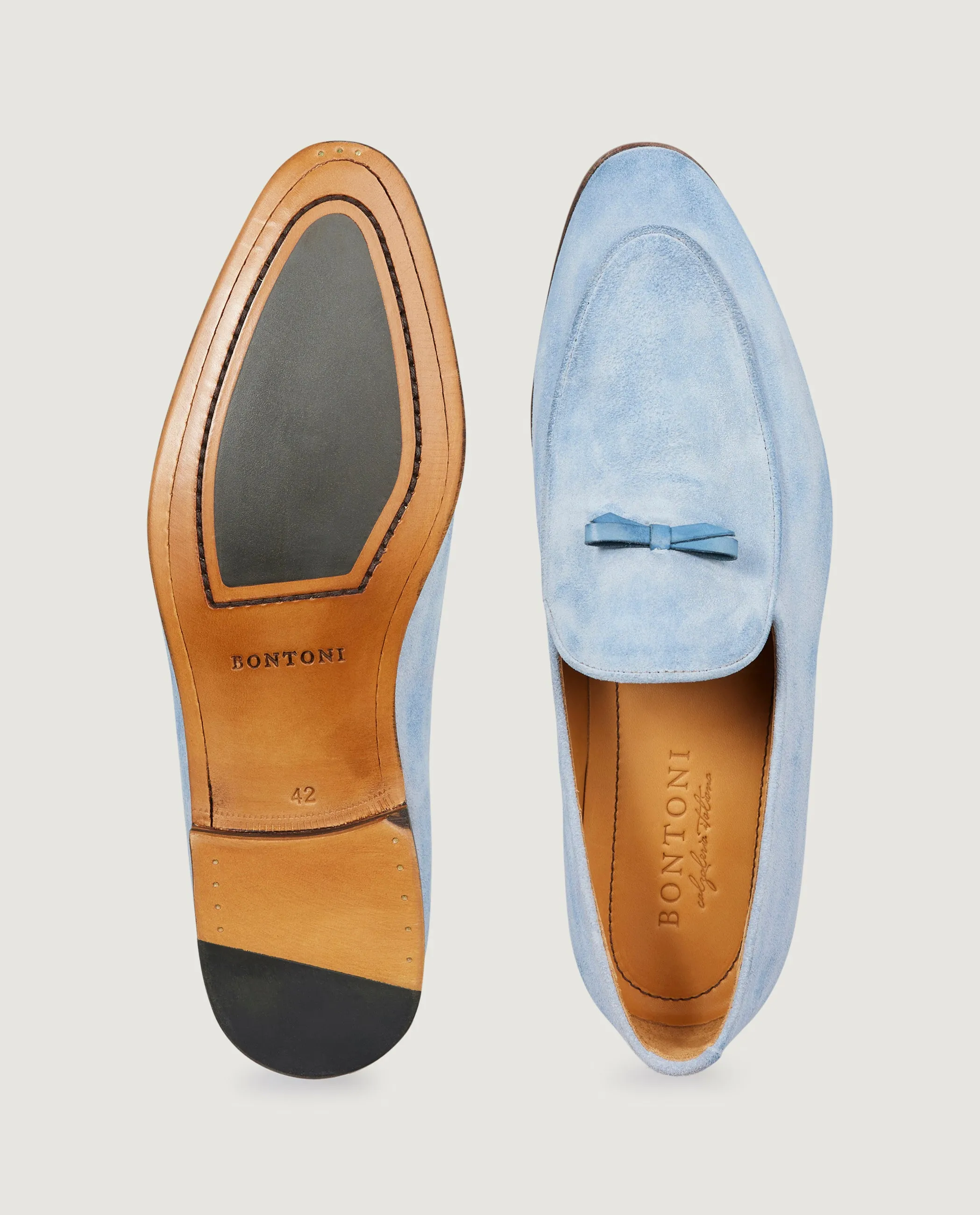 Suede Belgian Loafers - Lichtblauw sold by Pauw Amsterdam product image thumbnail 4