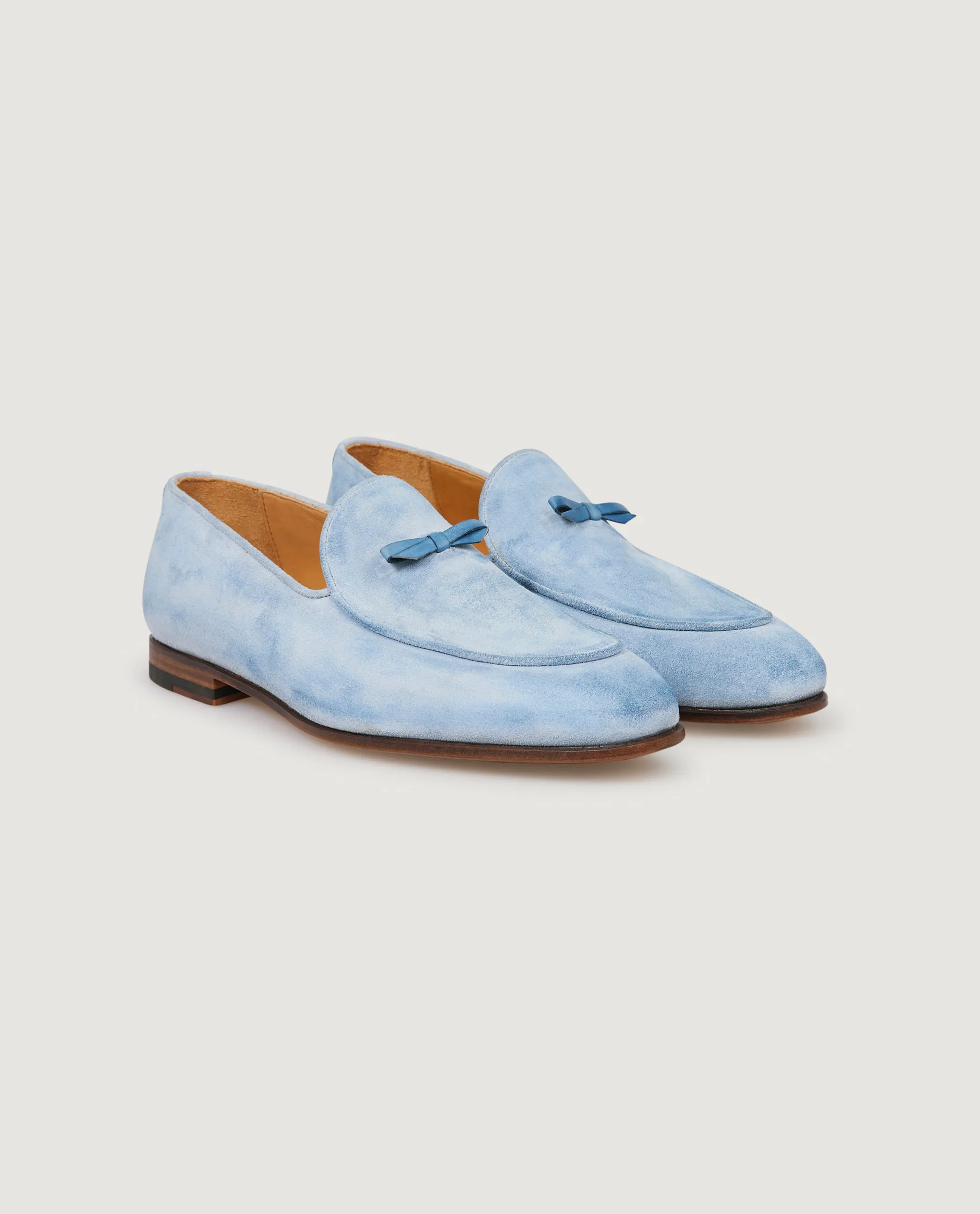 Suede Belgian Loafers - Lichtblauw sold by Pauw Amsterdam product image thumbnail 3