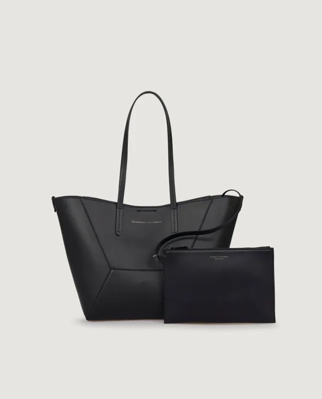 Lederen Duo Tas - Zwart sold by Pauw Amsterdam