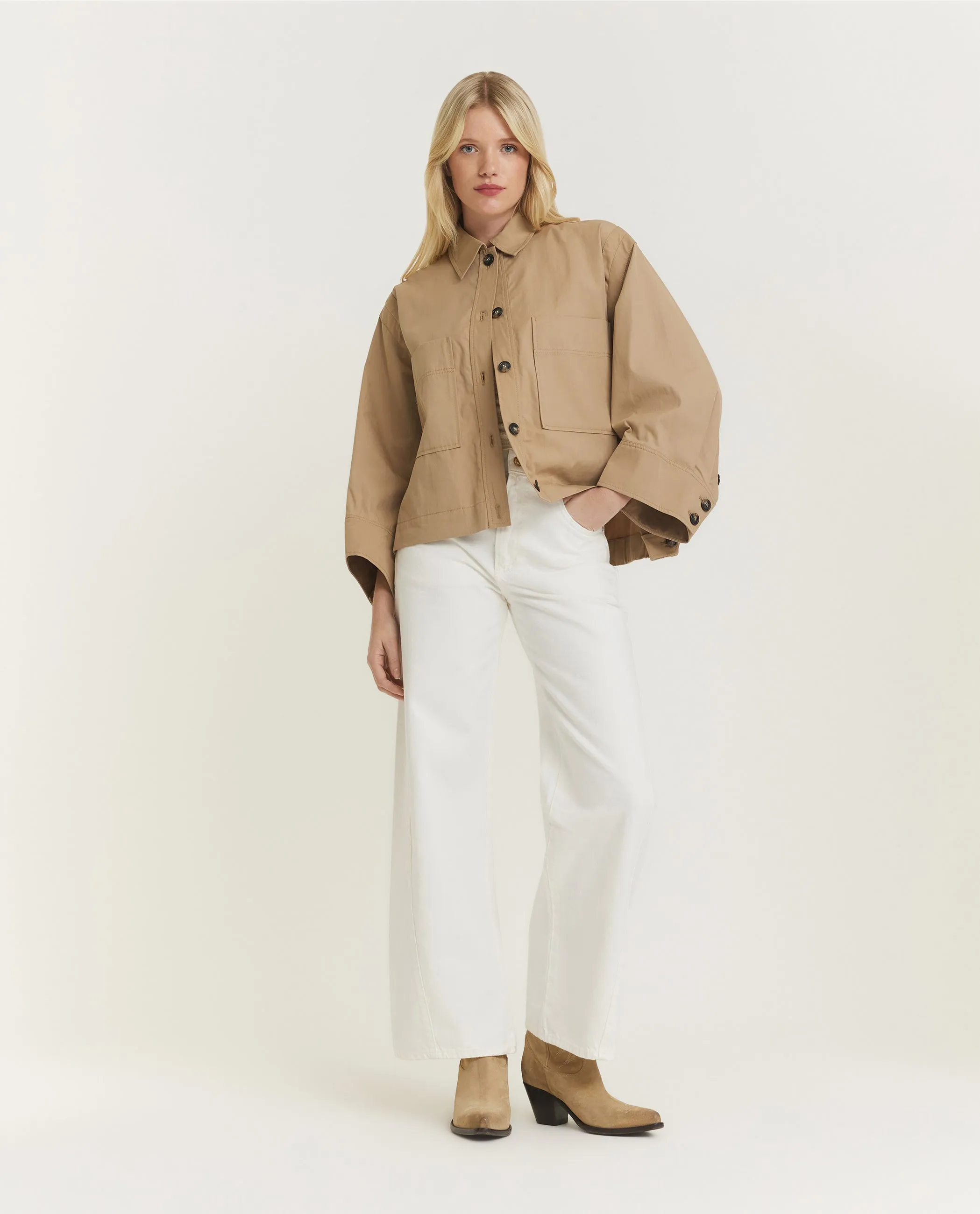 Twill Worker Jasje - Lichtbruin sold by Pauw Amsterdam product image thumbnail 3