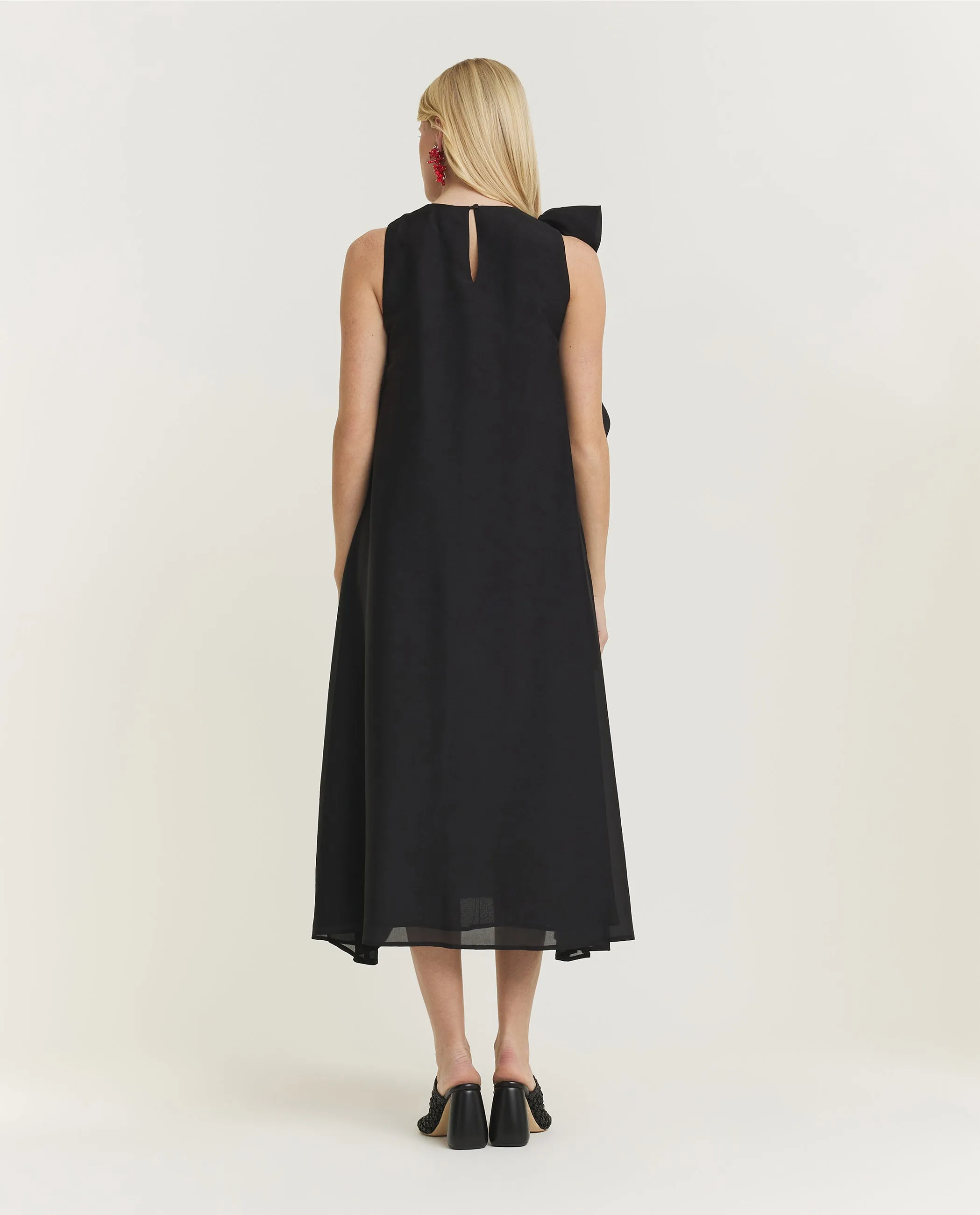 Floral Shoulder Jurk - Zwart sold by Pauw Amsterdam product image thumbnail 4