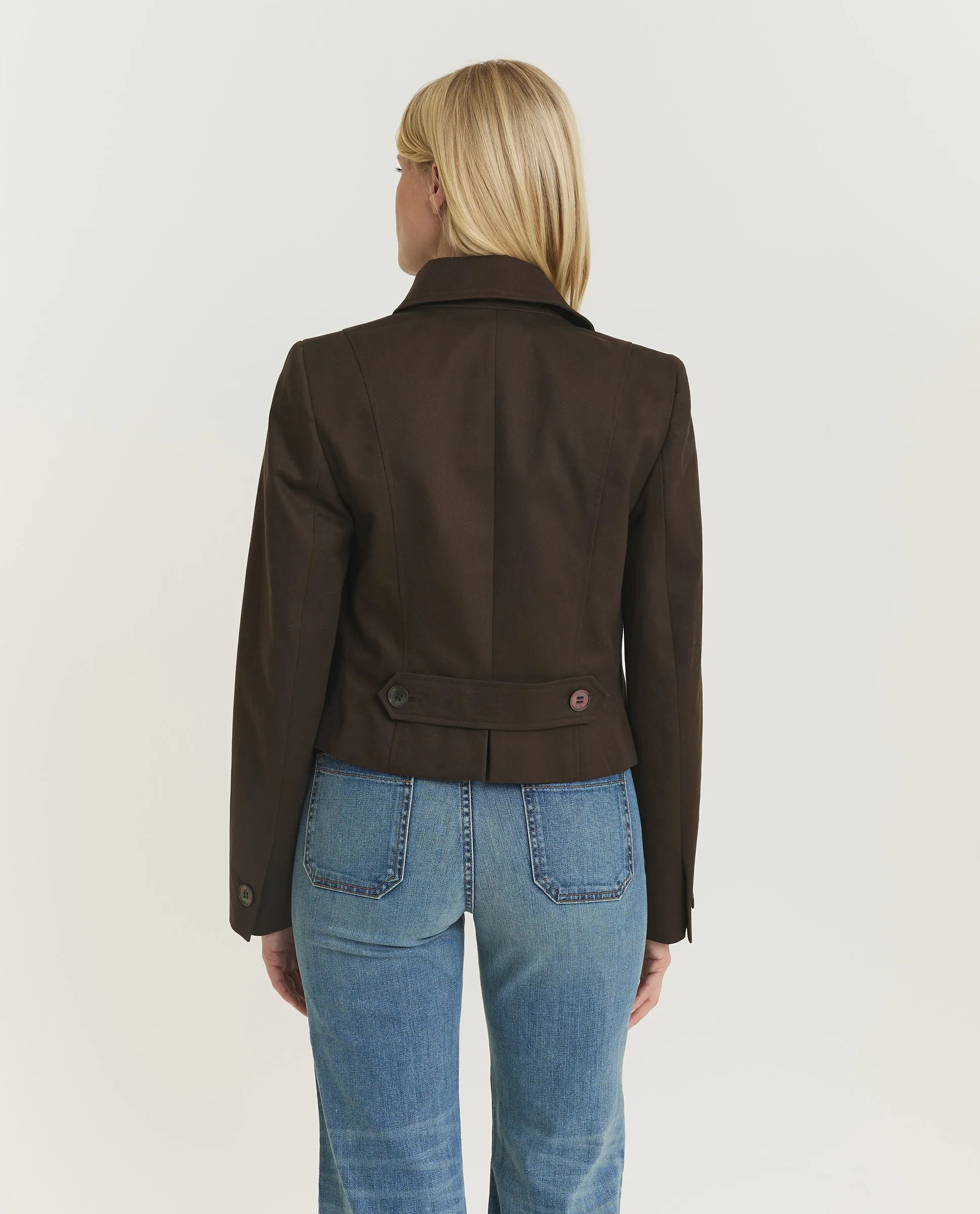 Cropped Katoenen Blazer - Bruin sold by Pauw Amsterdam product image thumbnail 5