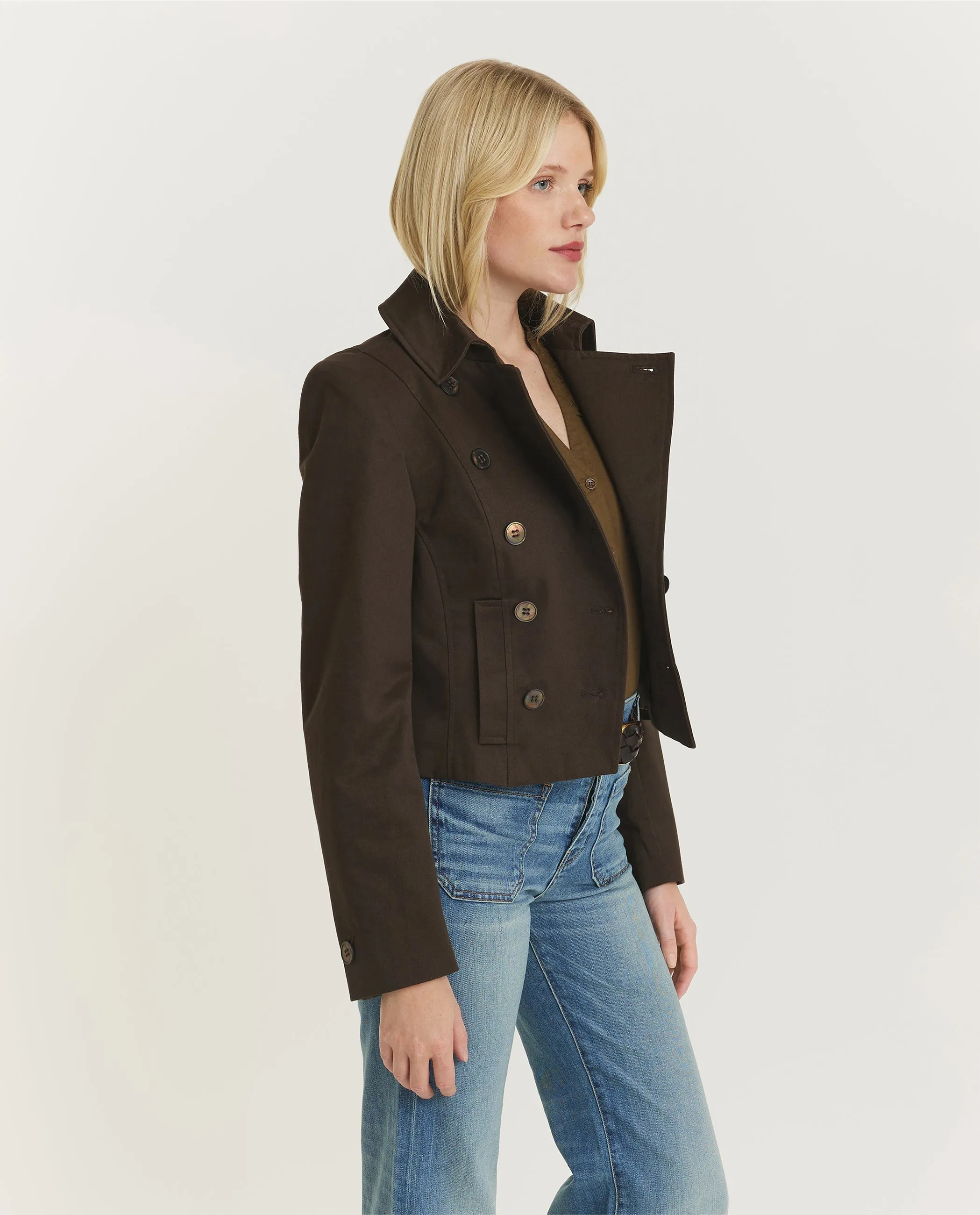 Cropped Katoenen Blazer - Bruin sold by Pauw Amsterdam product image thumbnail 4