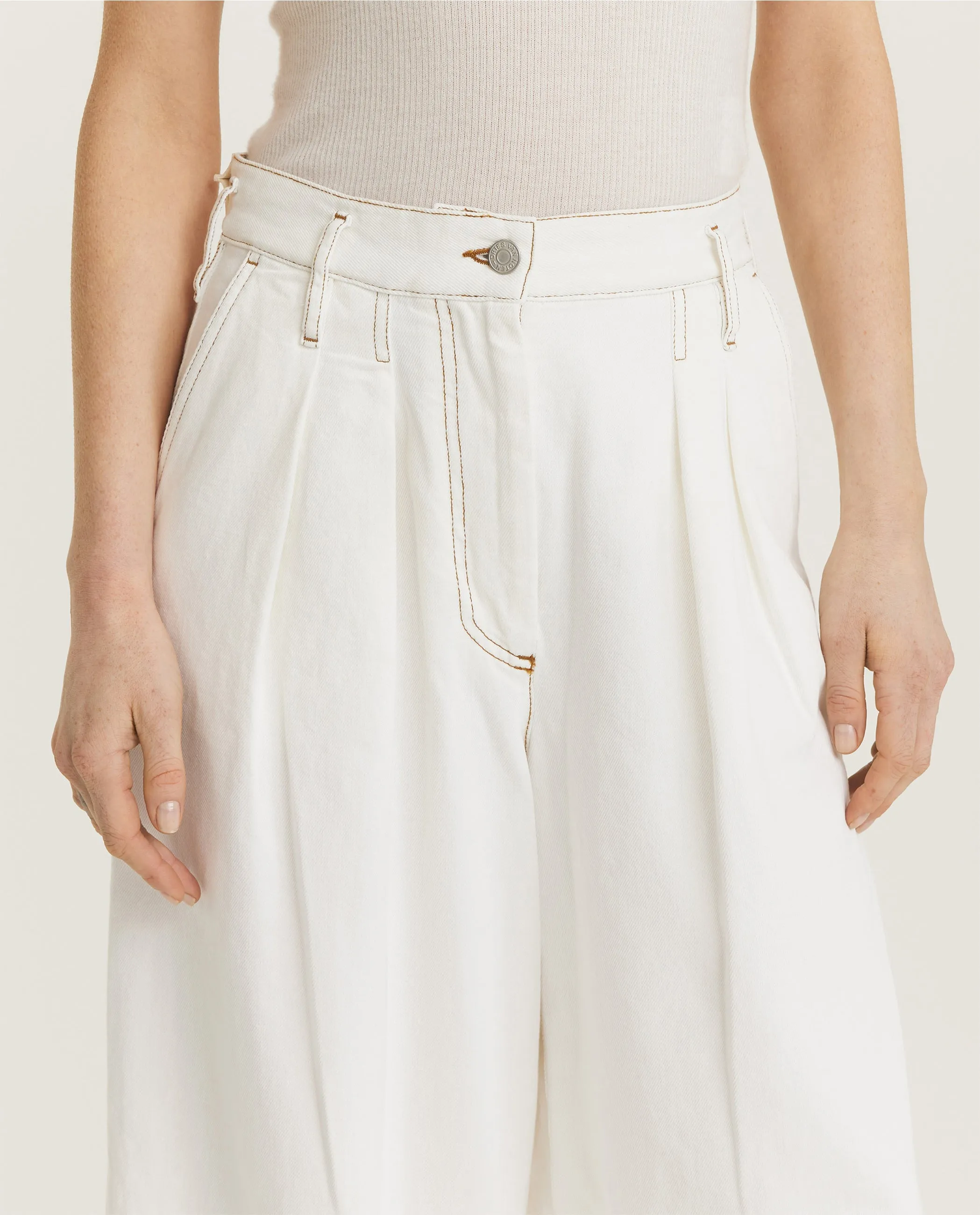 Geplooide Spijkerbroek - Ecru sold by Pauw Amsterdam product image thumbnail 5