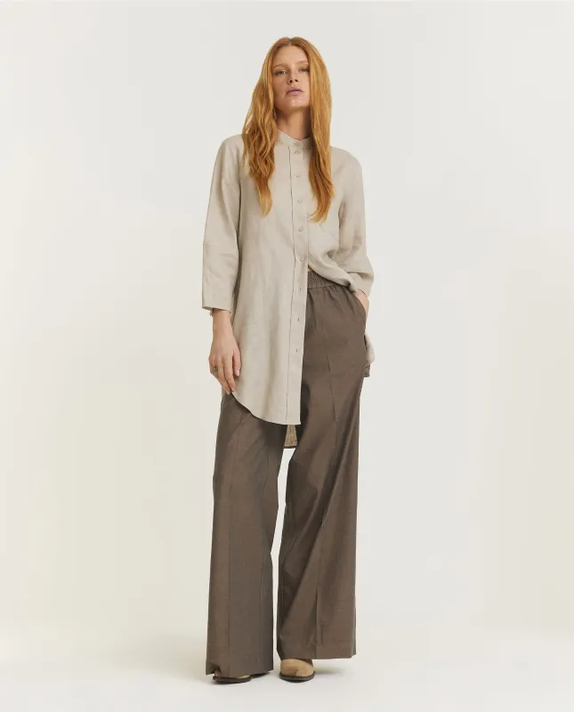 Wijde Katoenen Broek - Bruin sold by Pauw Amsterdam