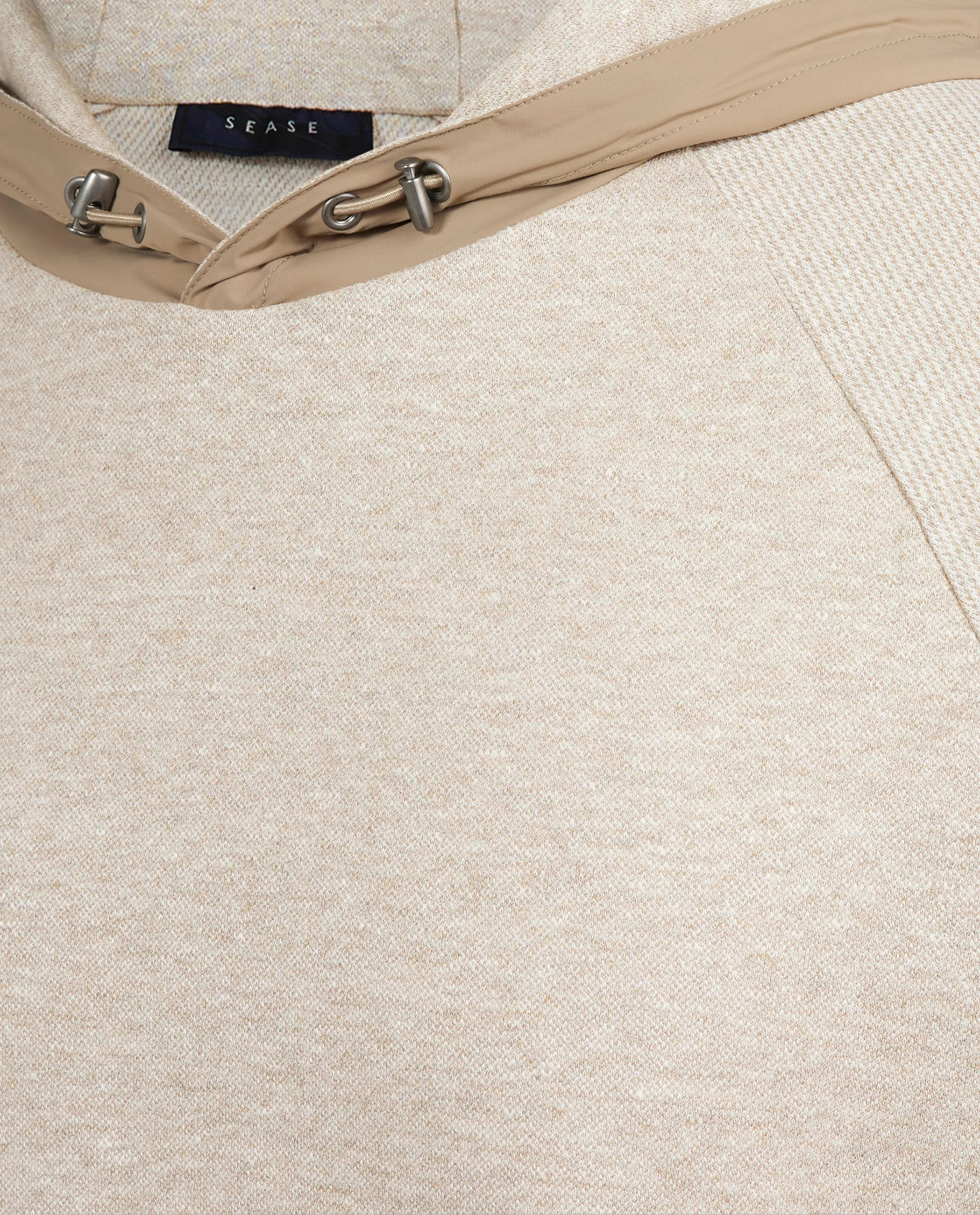 Linnen Mix Raglan Hoodie - Lichtbruin sold by Pauw Amsterdam product image thumbnail 2