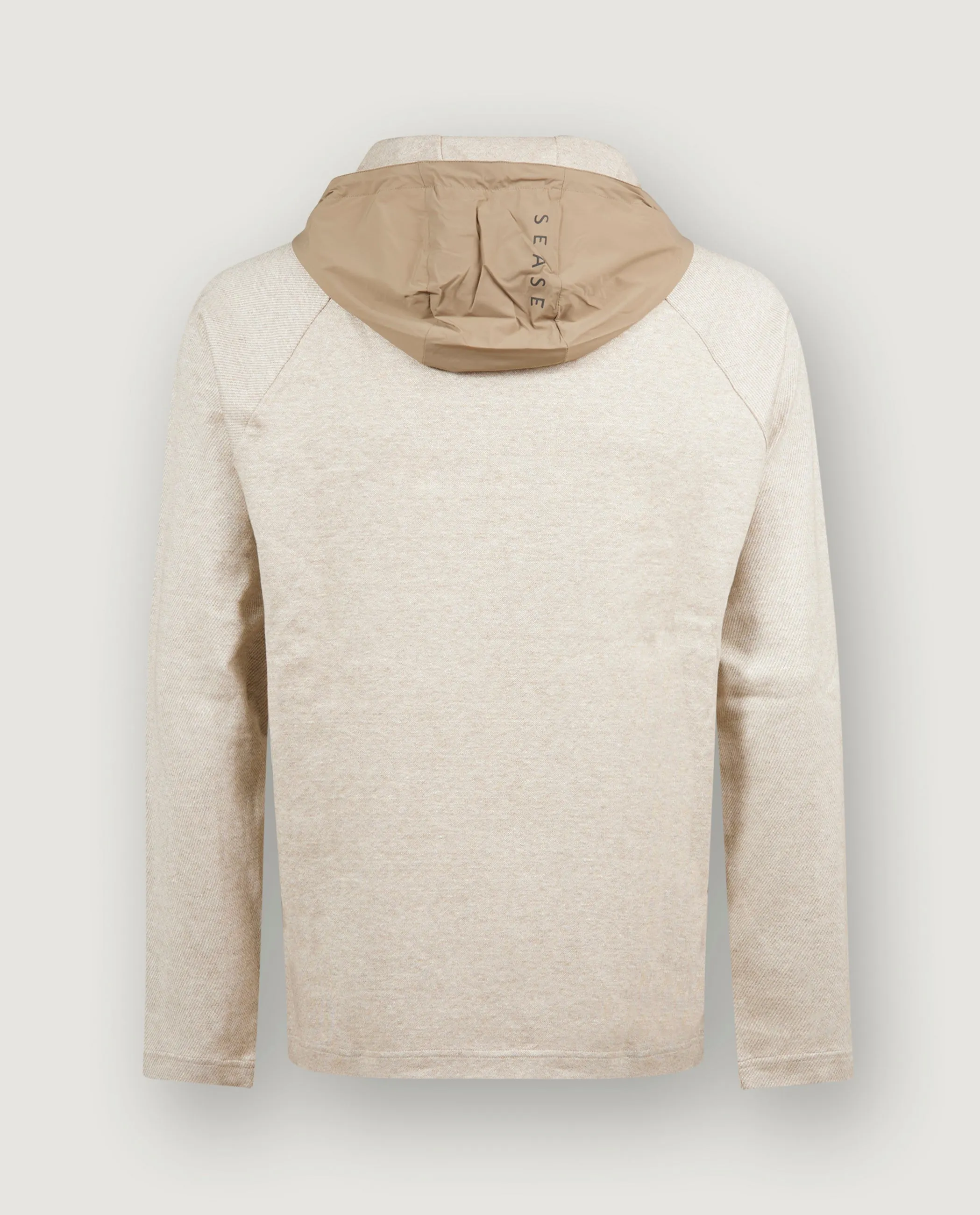 Linnen Mix Raglan Hoodie - Lichtbruin sold by Pauw Amsterdam product image thumbnail 3