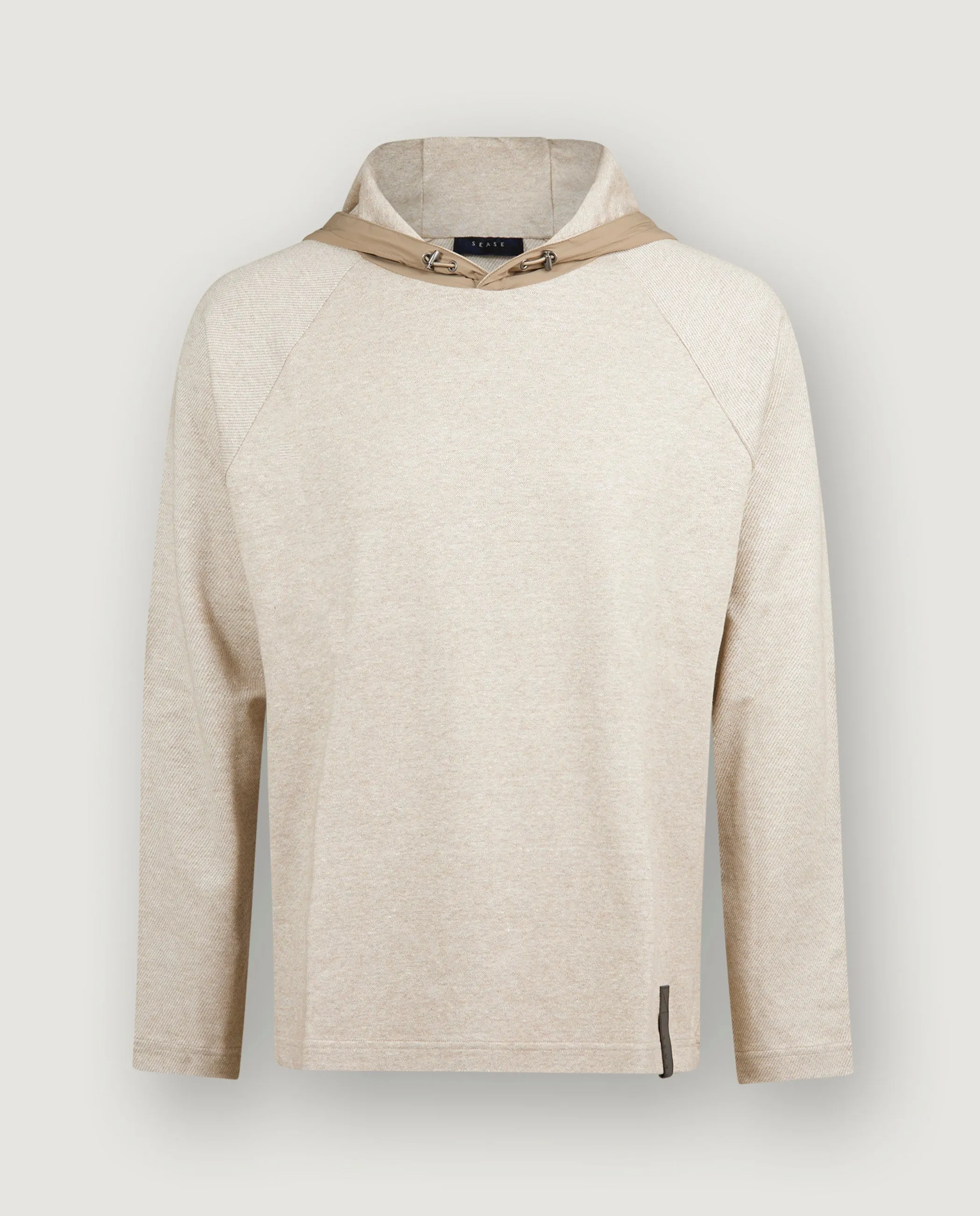 Linnen Mix Raglan Hoodie - Lichtbruin sold by Pauw Amsterdam