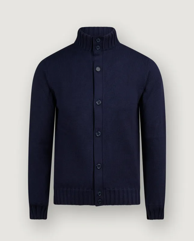 Katoenen Vest met Knopen - Donkerblauw sold by Pauw Amsterdam