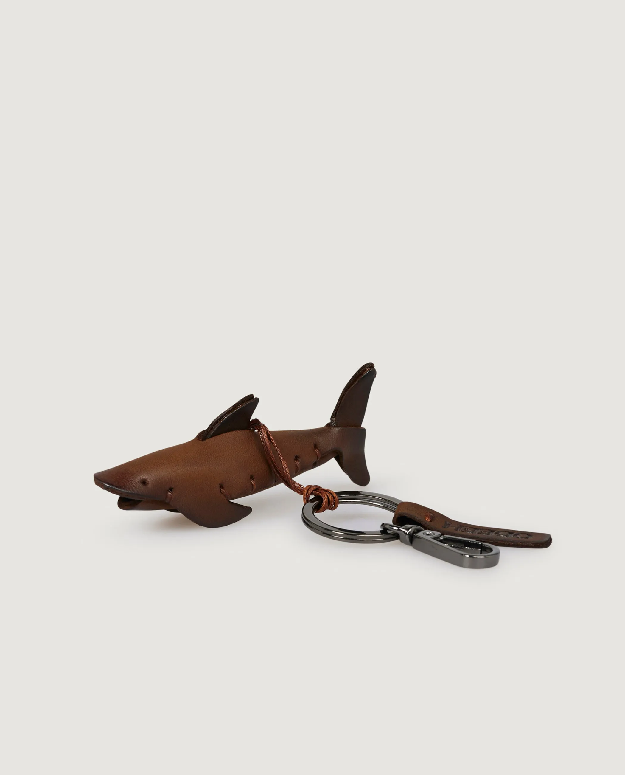 Lederen Haai Sleutelhanger - Bruin sold by Pauw Amsterdam