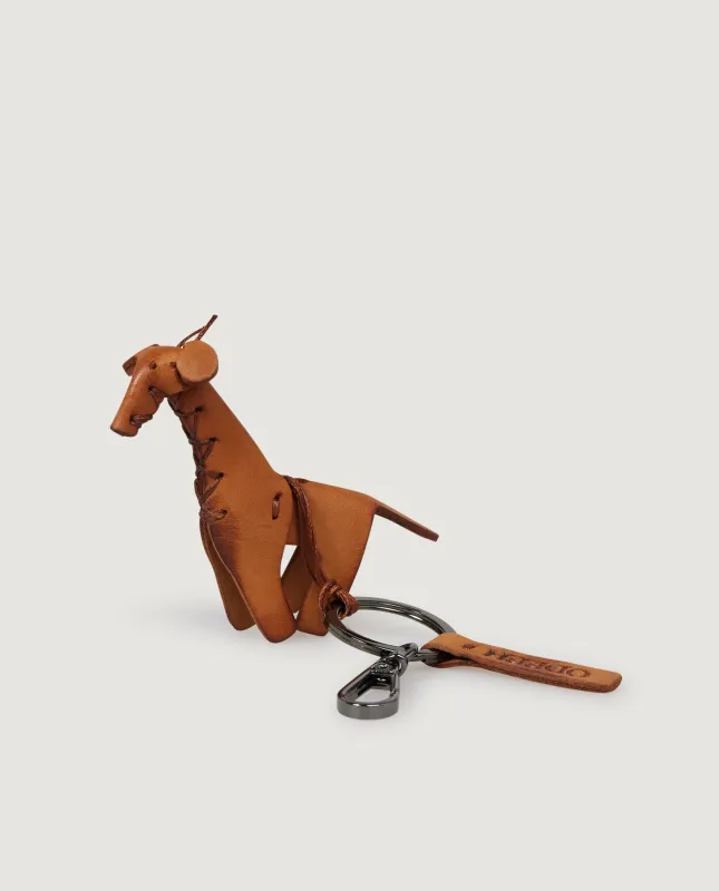 Lederen Giraffe Sleutelhanger - Lichtbruin sold by Pauw Amsterdam