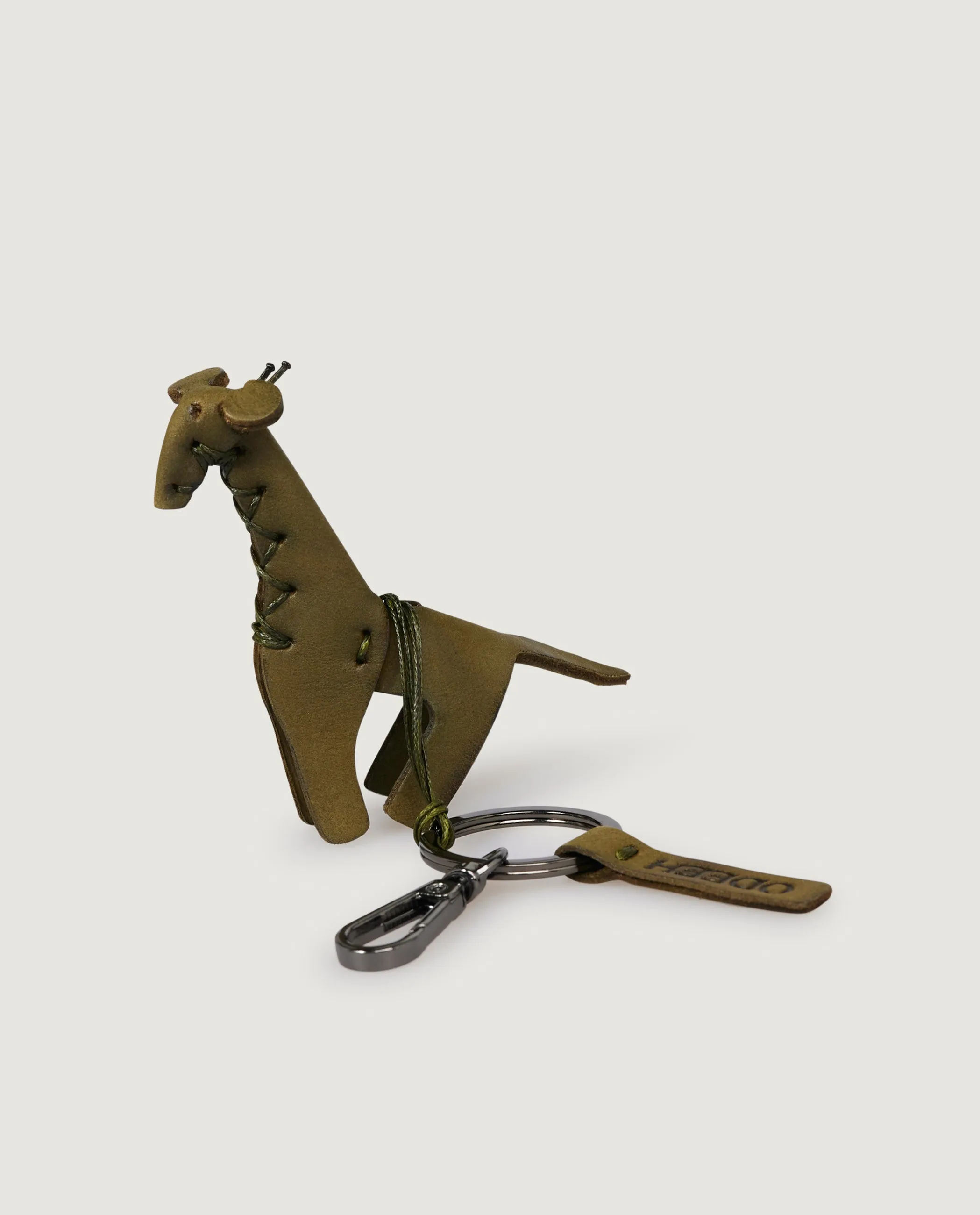 Lederen Giraffe Sleutelhanger - Groen sold by Pauw Amsterdam