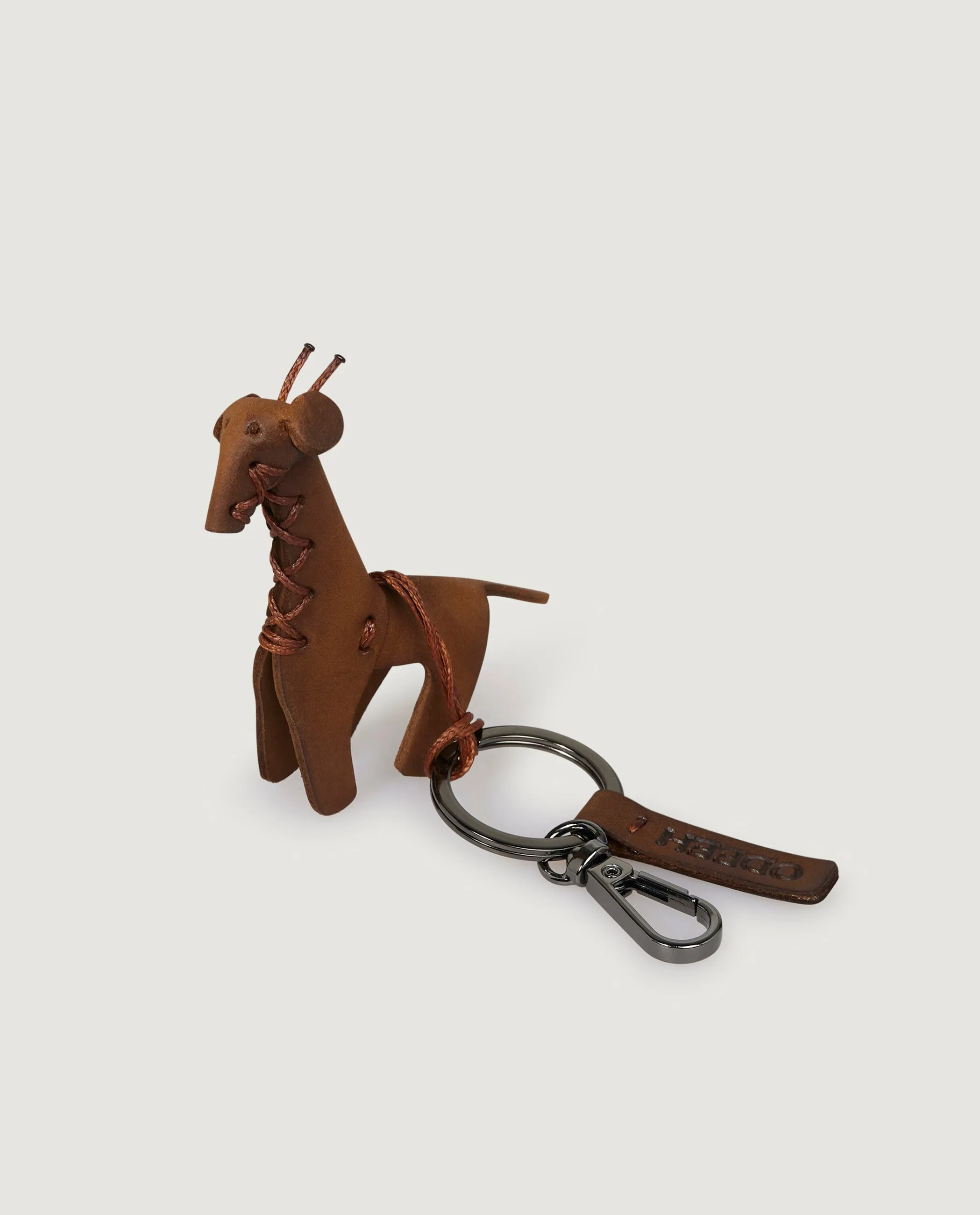 Lederen Giraffe Sleutelhanger - Bruin sold by Pauw Amsterdam