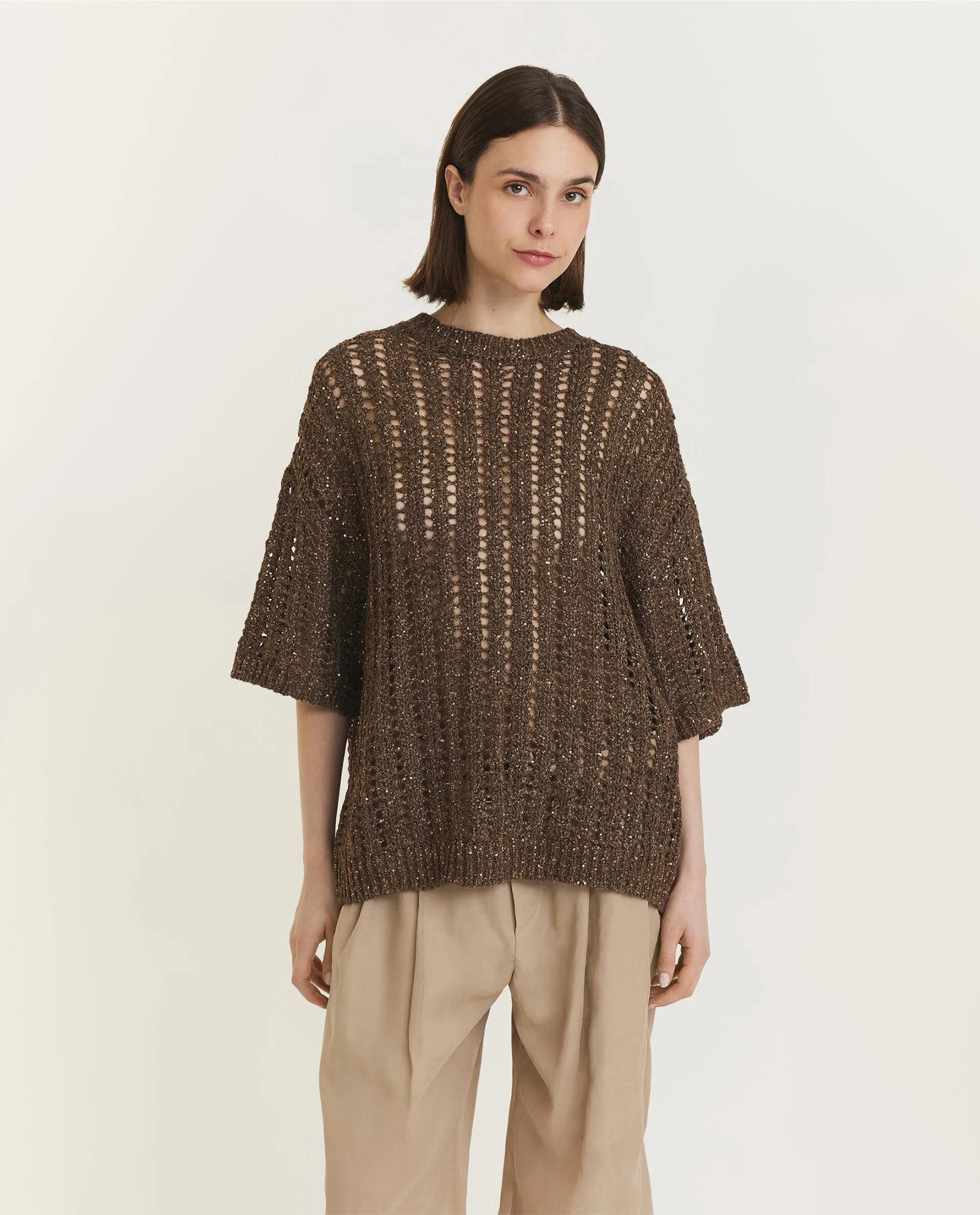 Korte Mouwen Sweater - Bruin sold by Pauw Amsterdam product image thumbnail 5