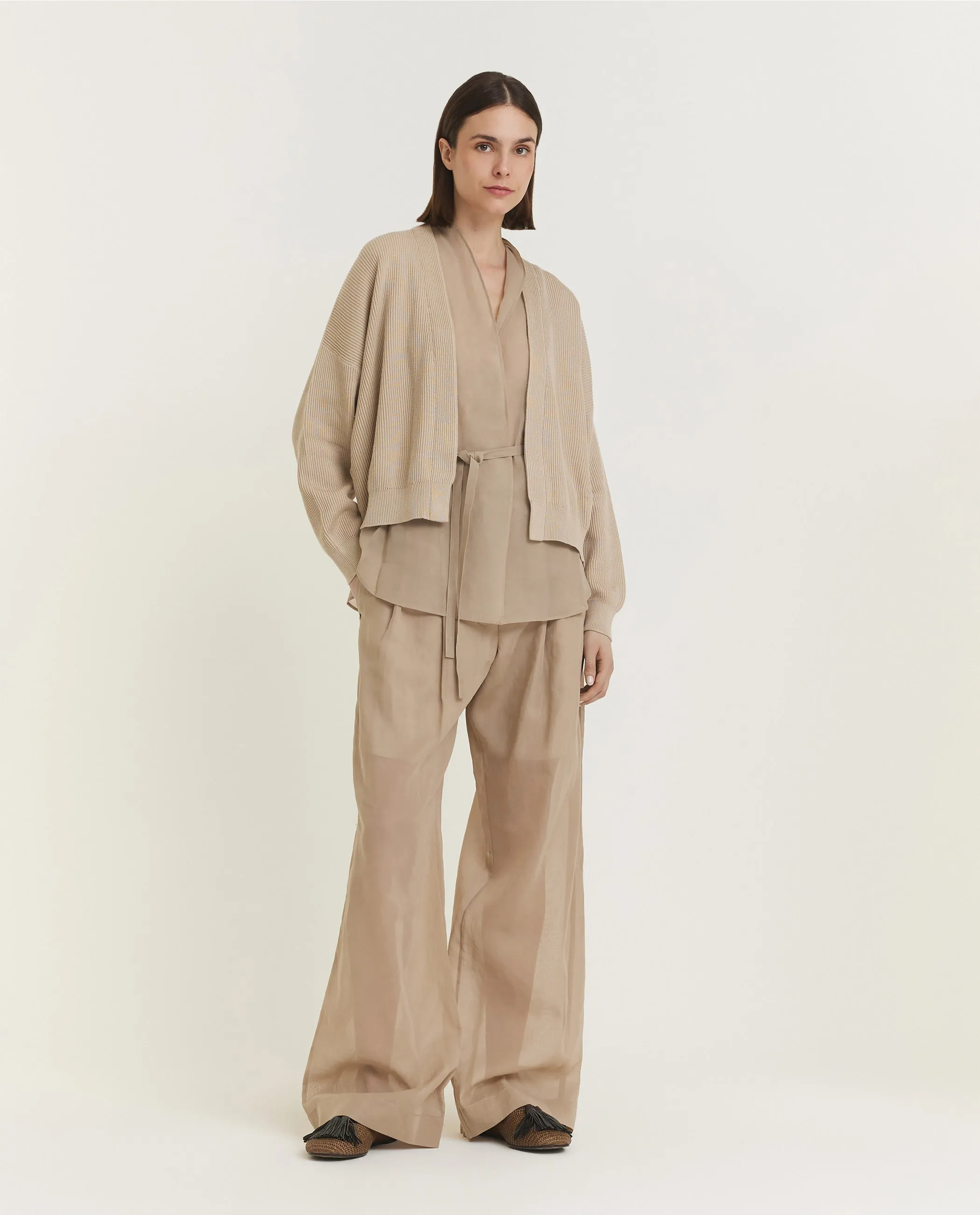 Gelaagde Cardigan - Lichtbruin sold by Pauw Amsterdam product image thumbnail 3