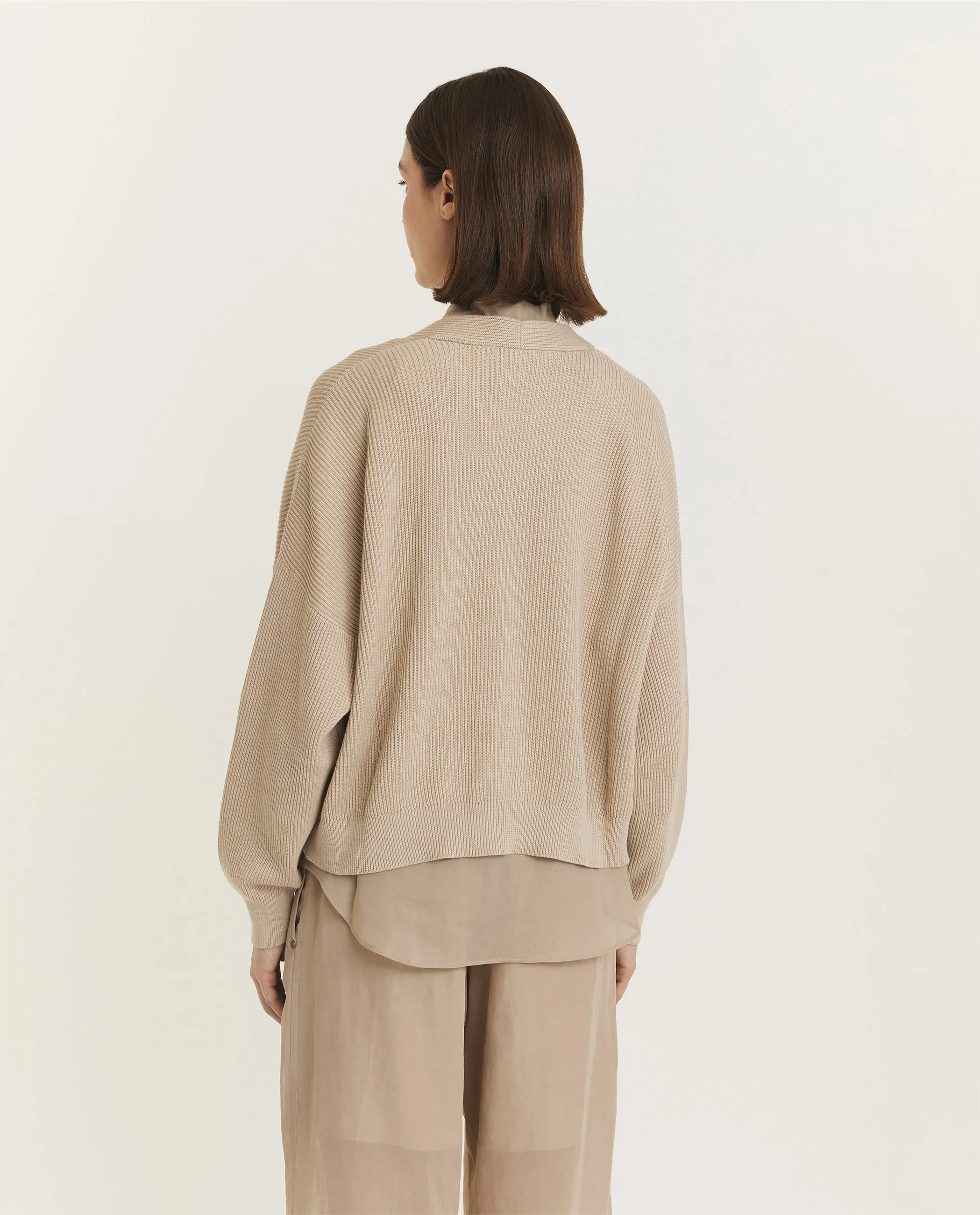 Gelaagde Cardigan - Lichtbruin sold by Pauw Amsterdam product image thumbnail 5