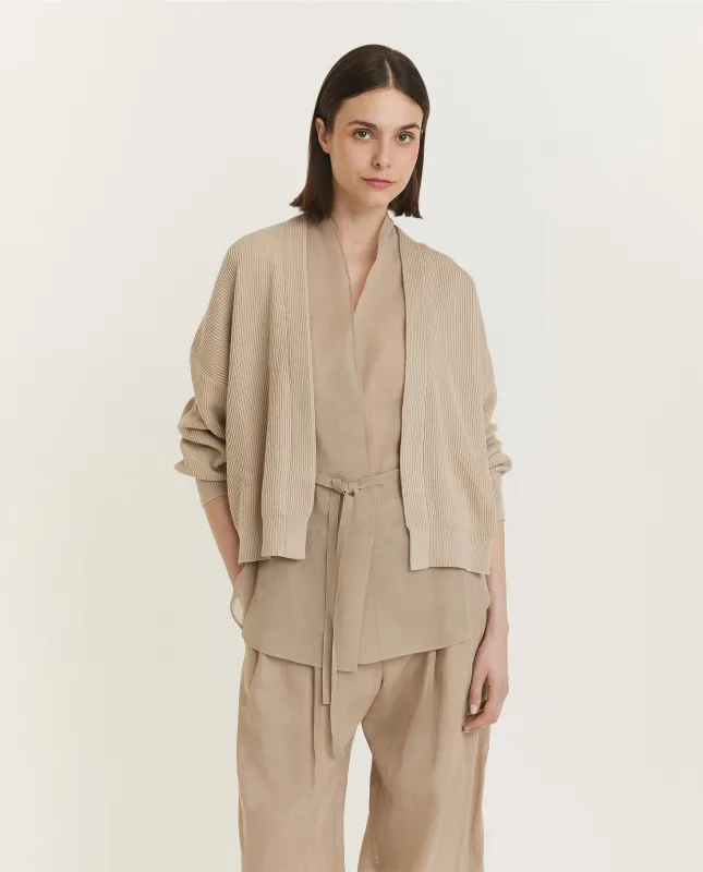 Gelaagde Cardigan - Lichtbruin sold by Pauw Amsterdam