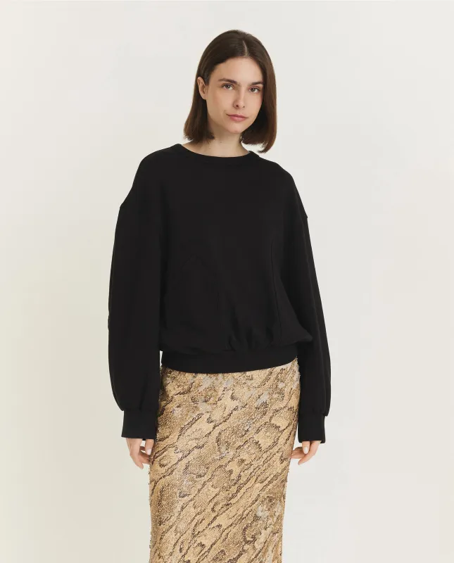 Katoenen Ronde Hals Trui - Zwart sold by Pauw Amsterdam