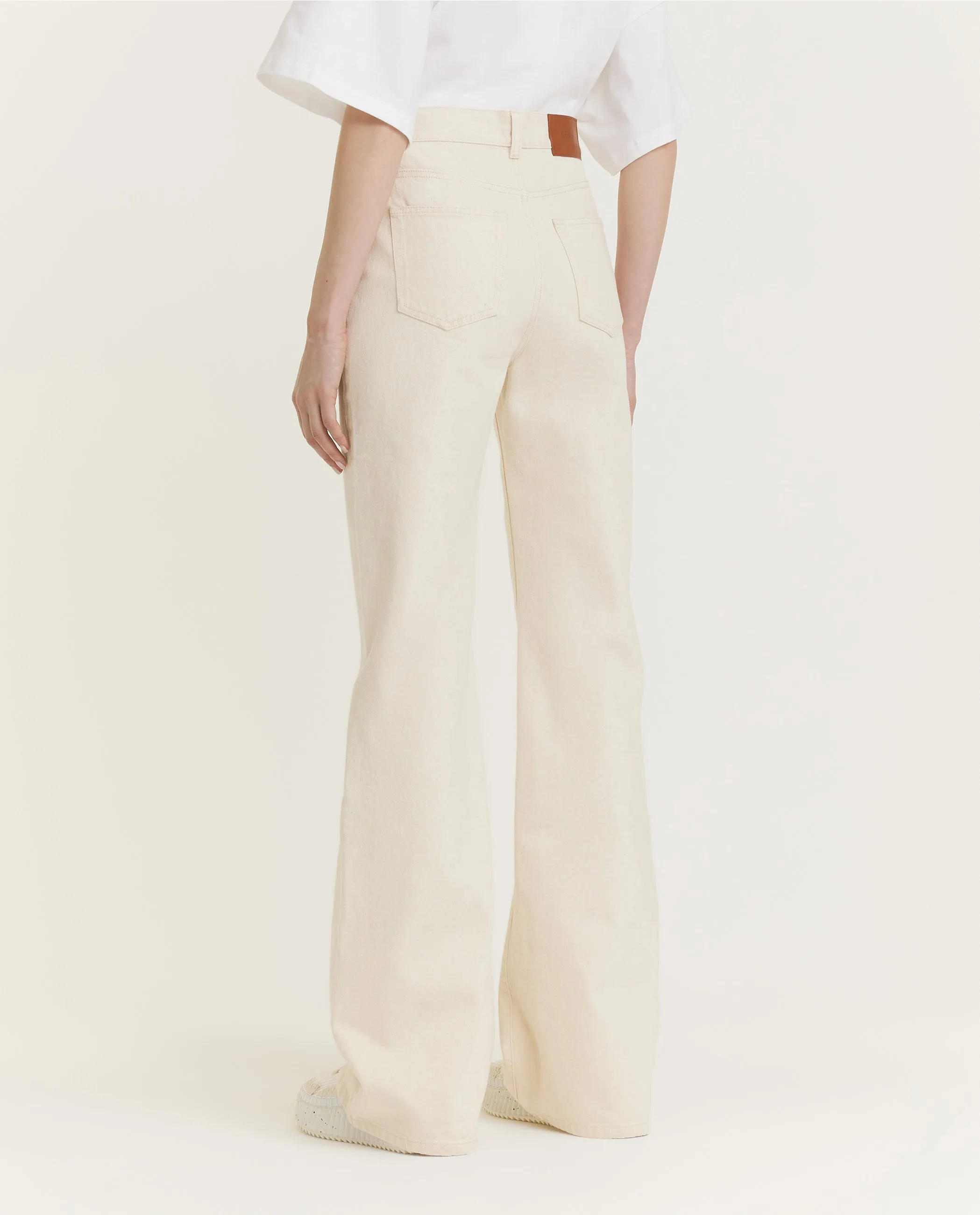 Pure Katoenen Flare Jeans - offline only - Ecru sold by Pauw Amsterdam product image thumbnail 4