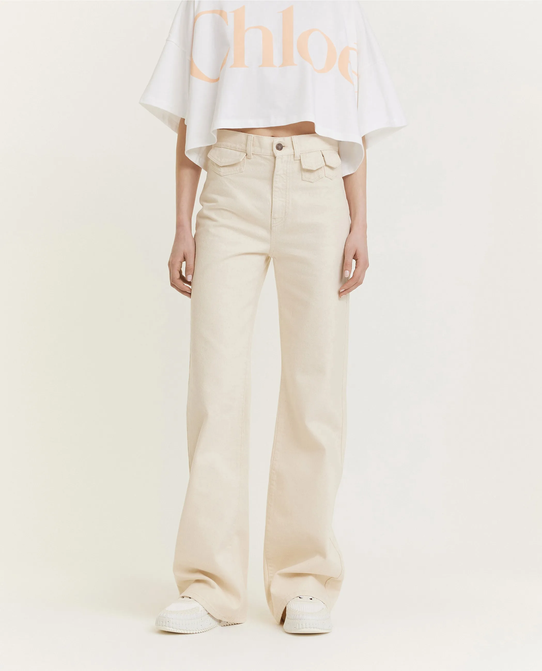 Pure Katoenen Flare Jeans - offline only - Ecru sold by Pauw Amsterdam product image thumbnail 2