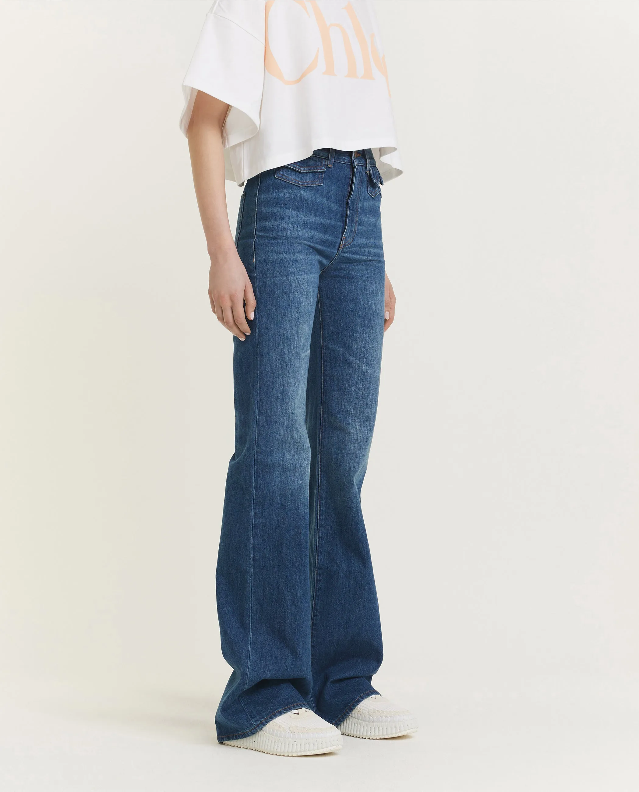 High Rise Flared Jeans - offline only - Blauw sold by Pauw Amsterdam product image thumbnail 3