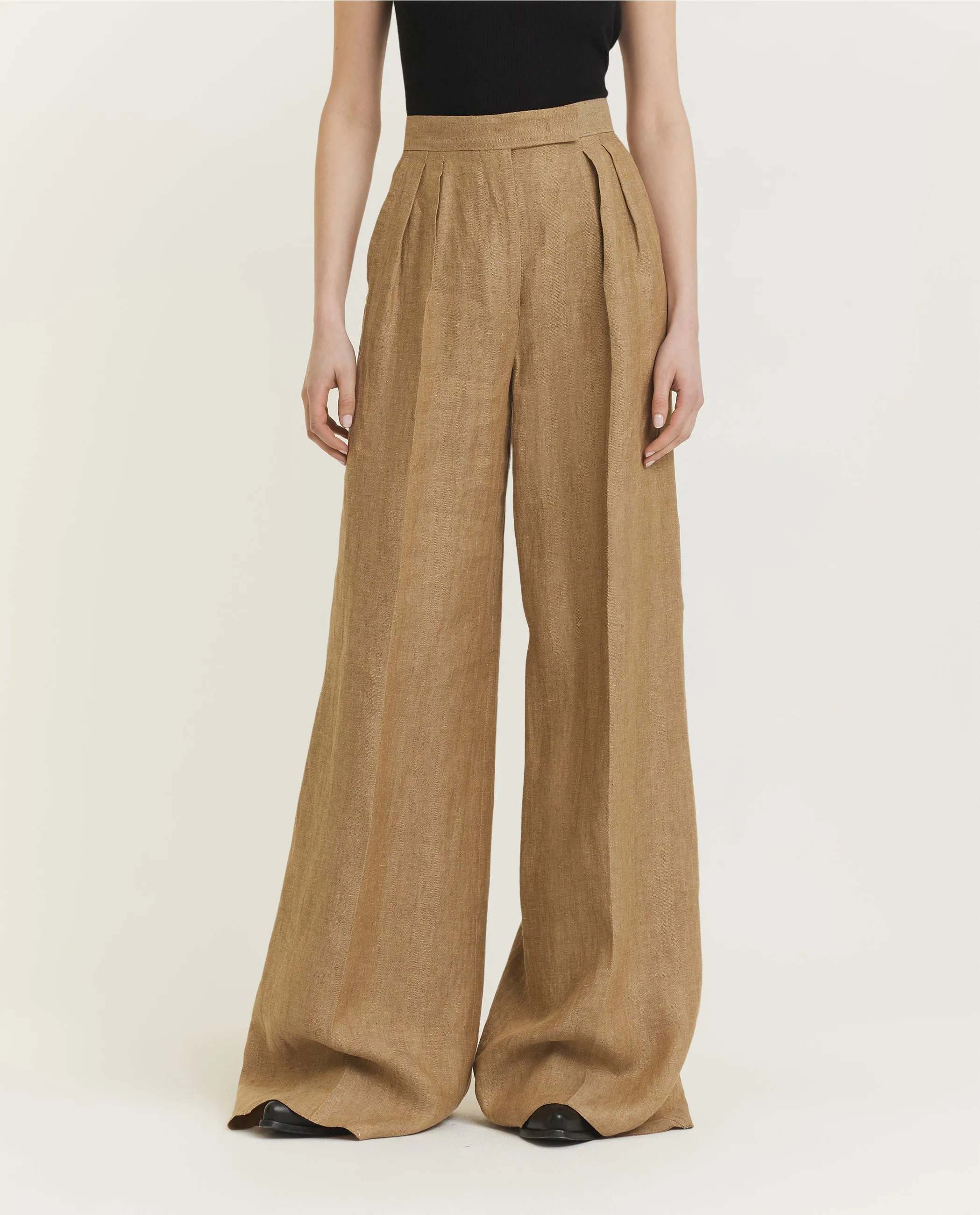 Linnen Visgraat Broek - Lichtbruin sold by Pauw Amsterdam product image thumbnail 2