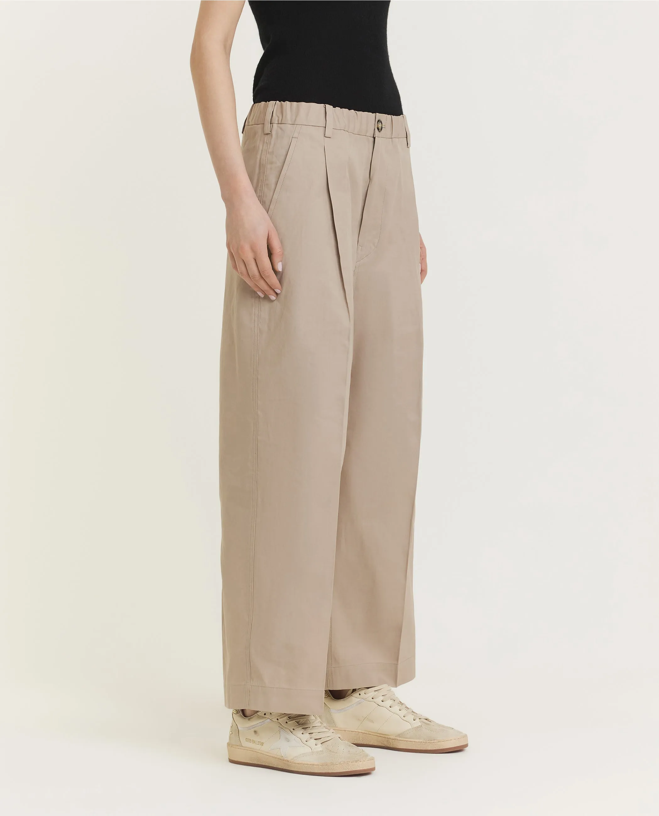 Geplooide Katoenen Broek - Lichtbruin sold by Pauw Amsterdam product image thumbnail 3