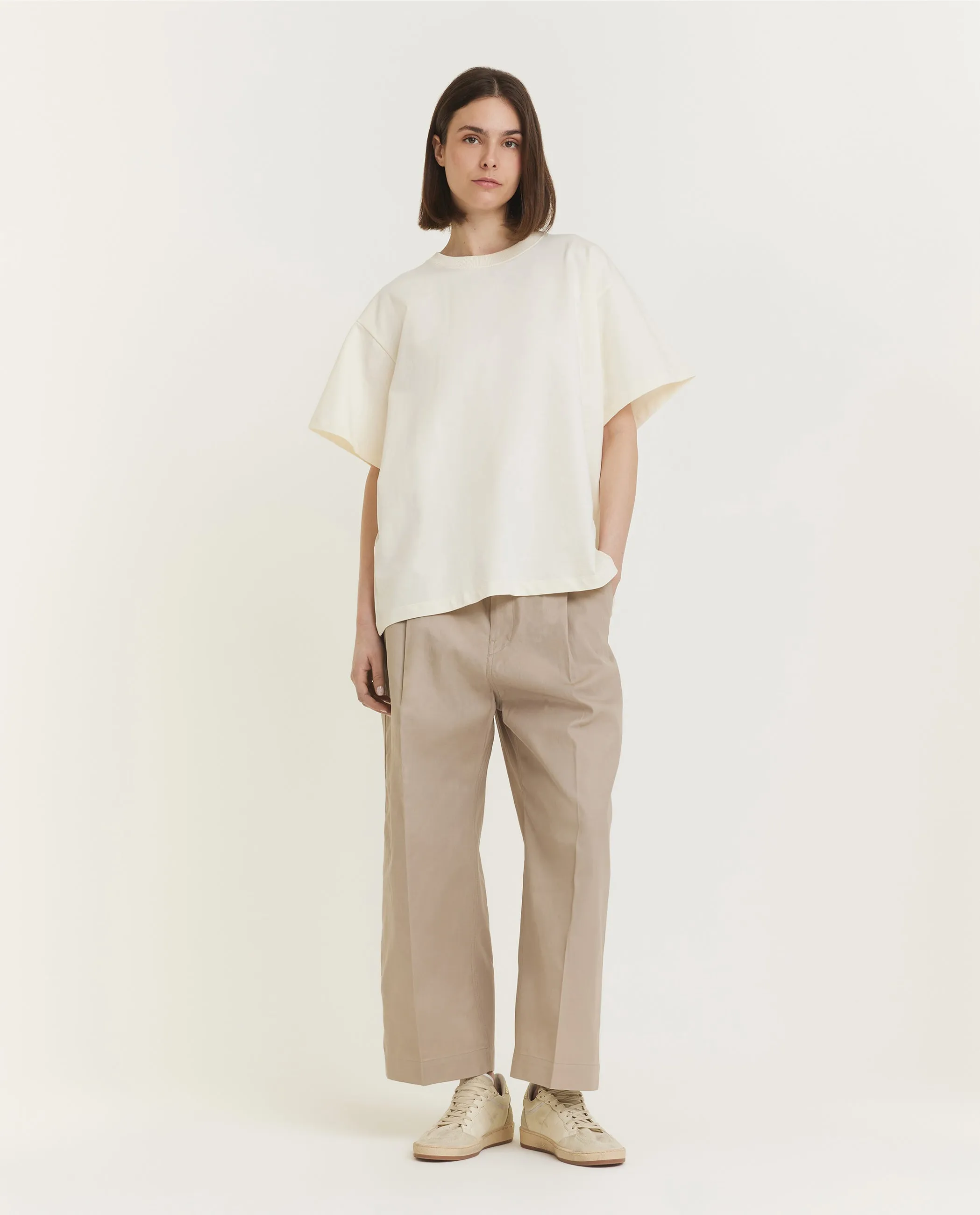 Geplooide Katoenen Broek - Lichtbruin sold by Pauw Amsterdam