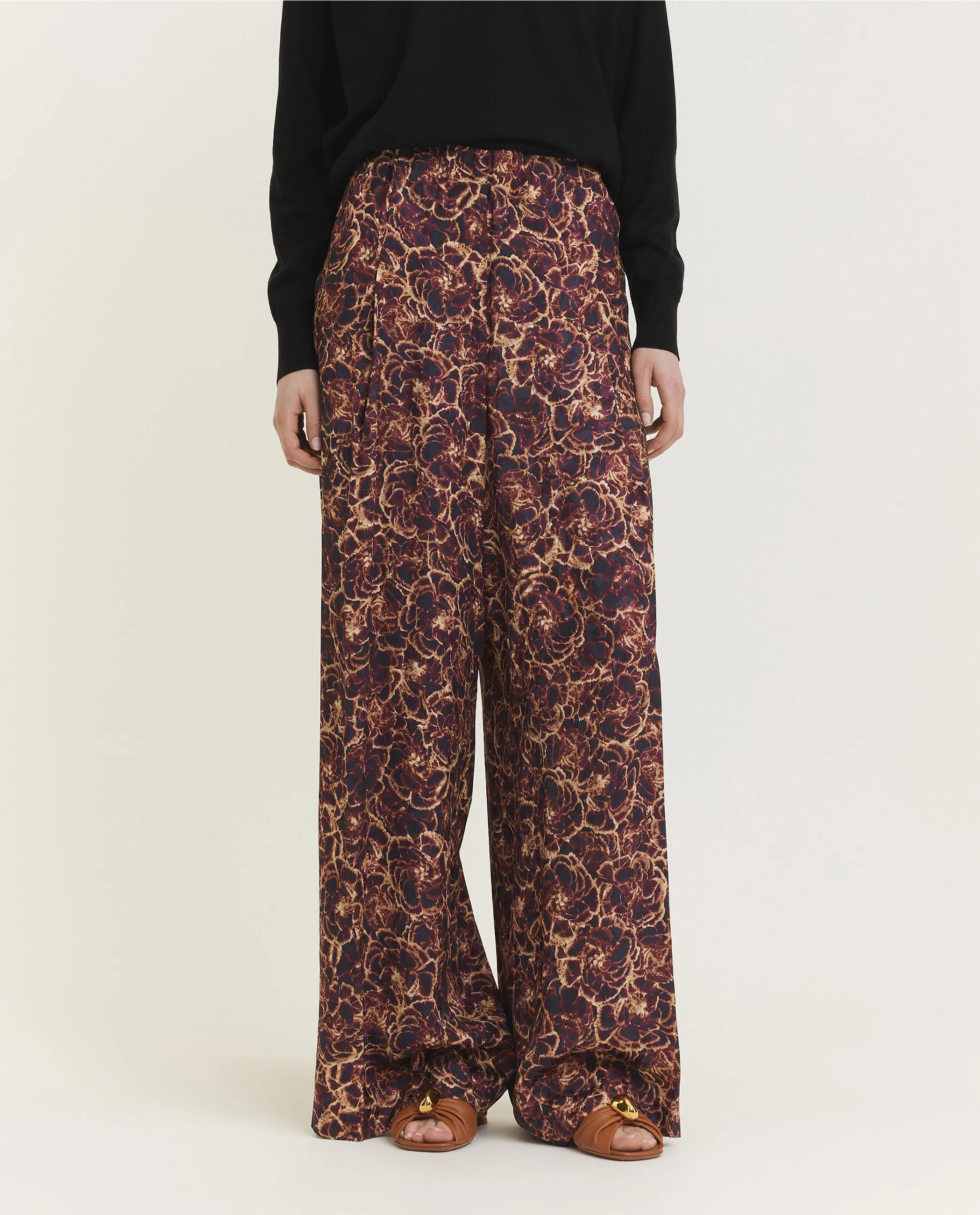 Floral Geprinte Broek - Bruin sold by Pauw Amsterdam product image thumbnail 2