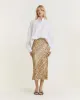 Geprinte Pailletten Rok - Lichtbruin sold by Pauw Amsterdam