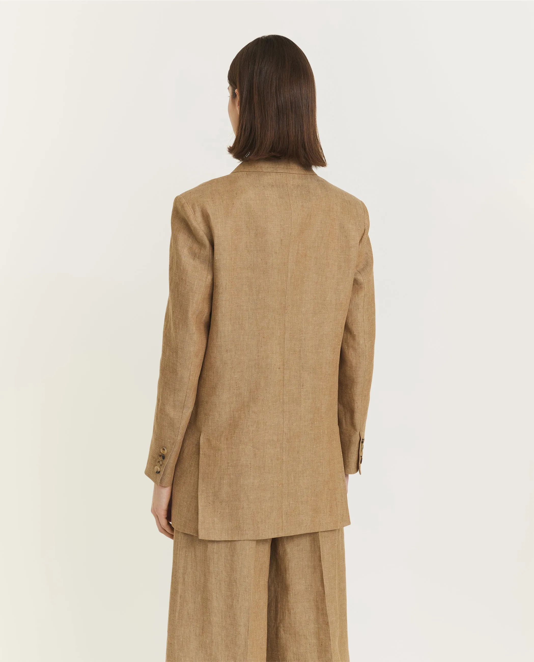 Olimpia Linnen Jasje - Lichtbruin sold by Pauw Amsterdam product image thumbnail 5