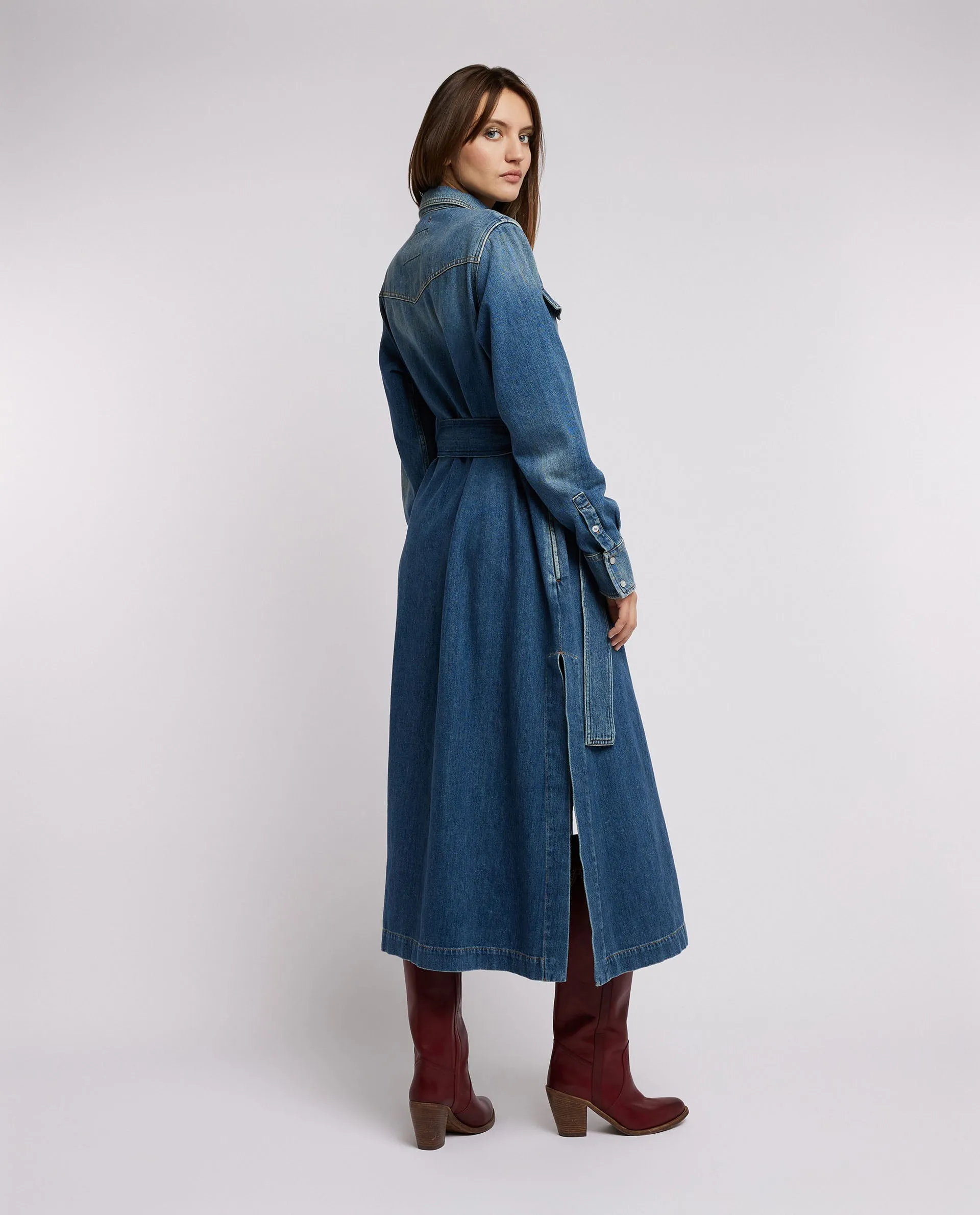 Denim Shirt Jurk sold by Pauw Amsterdam product image thumbnail 3
