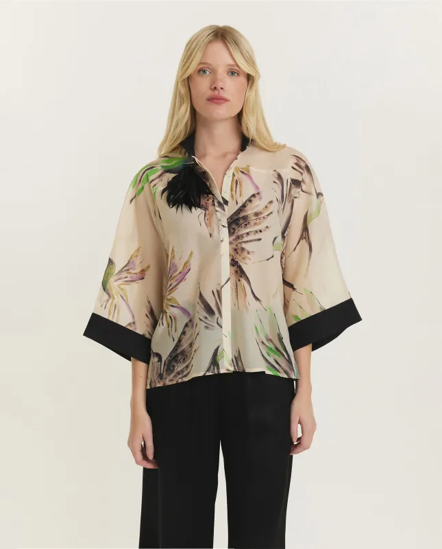 Veren Print Shirt - Ecru sold by Pauw Amsterdam