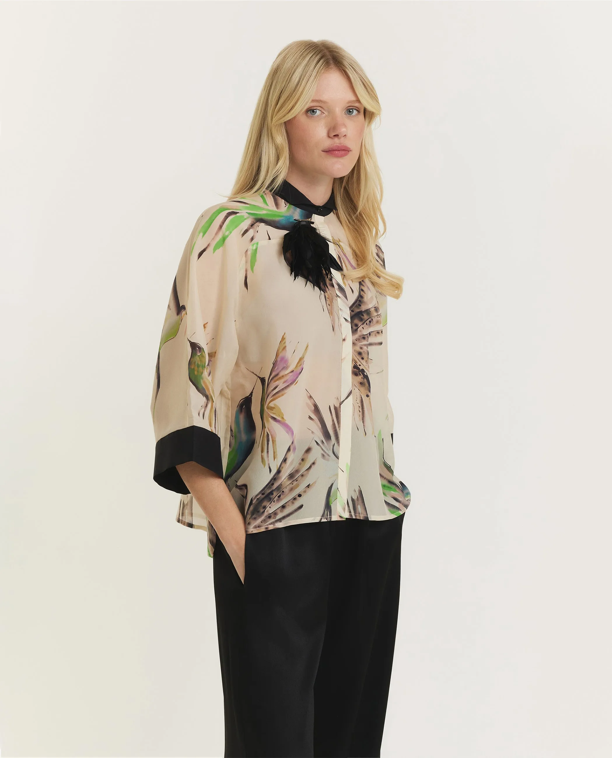 Veren Print Shirt - Ecru sold by Pauw Amsterdam product image thumbnail 4
