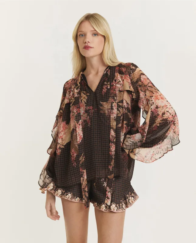 Illuminate Flutter Blouse - Zwart sold by Pauw Amsterdam