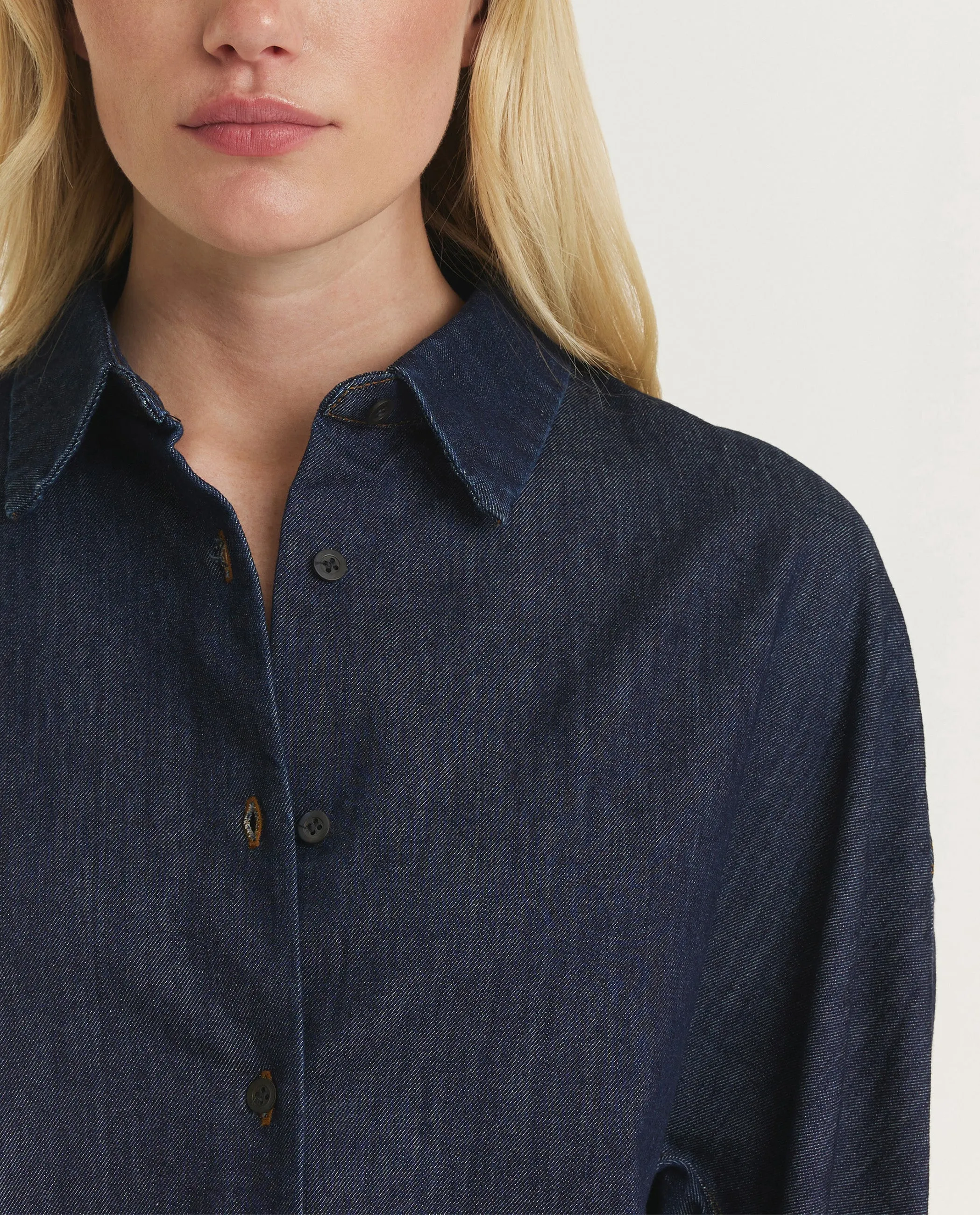 Denim Cocoon Shirt - Donkerblauw sold by Pauw Amsterdam product image thumbnail 2