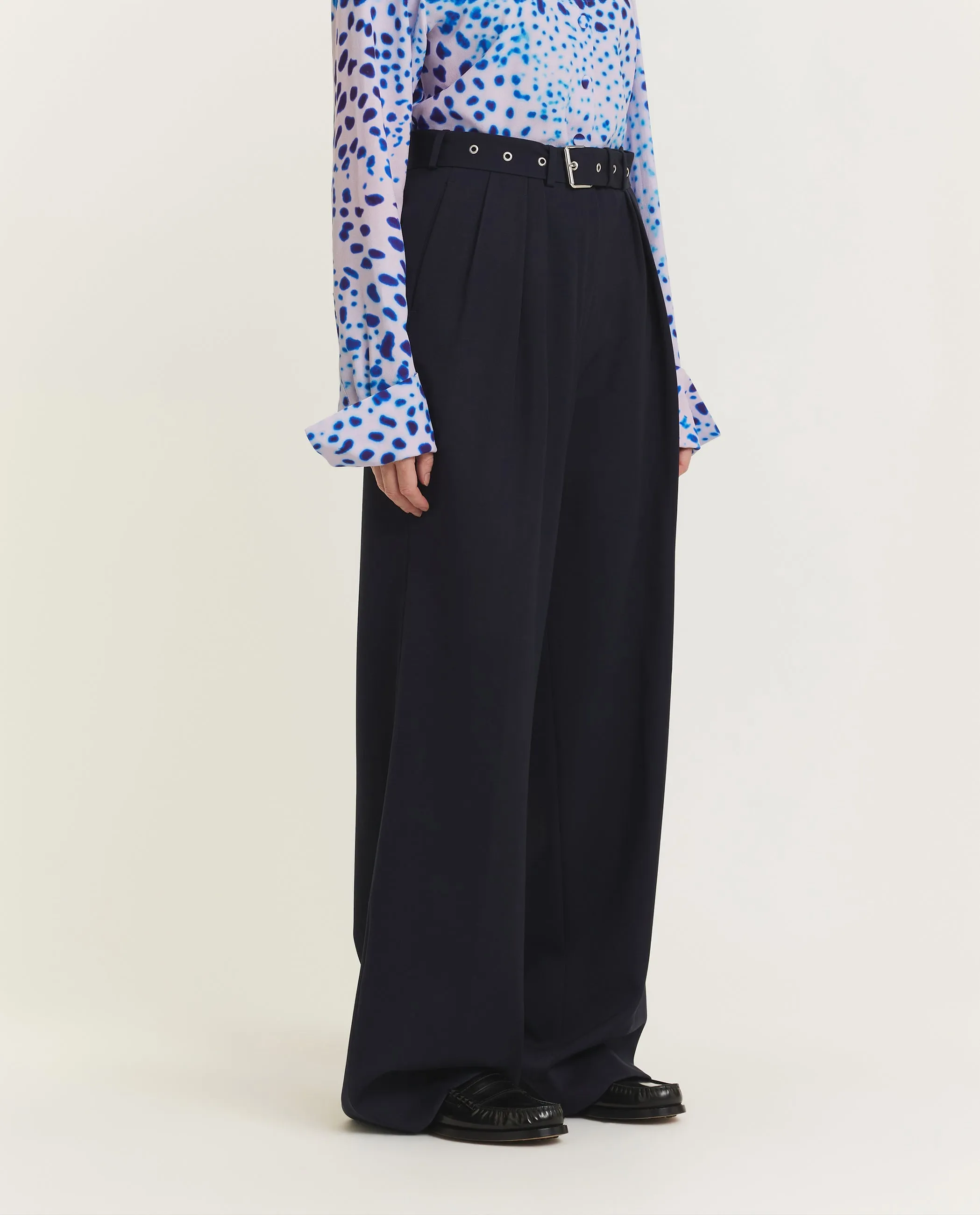 Wollen Broek met Riem - Donkerblauw sold by Pauw Amsterdam product image thumbnail 3