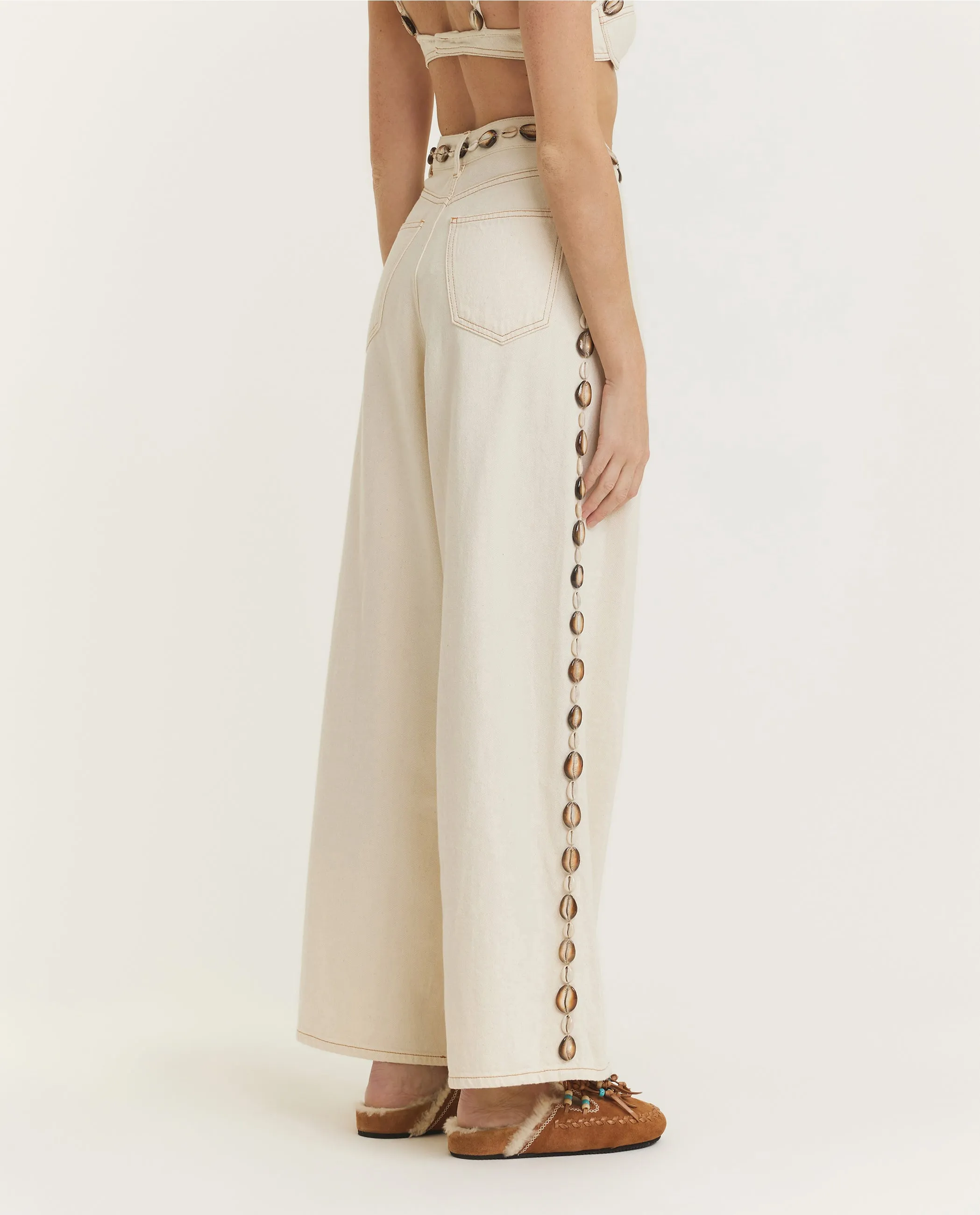 Ocean Dream Denim Broek - Ecru sold by Pauw Amsterdam product image thumbnail 4