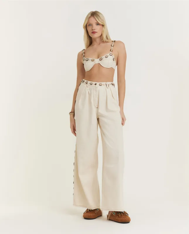 Ocean Dream Denim Broek - Ecru sold by Pauw Amsterdam