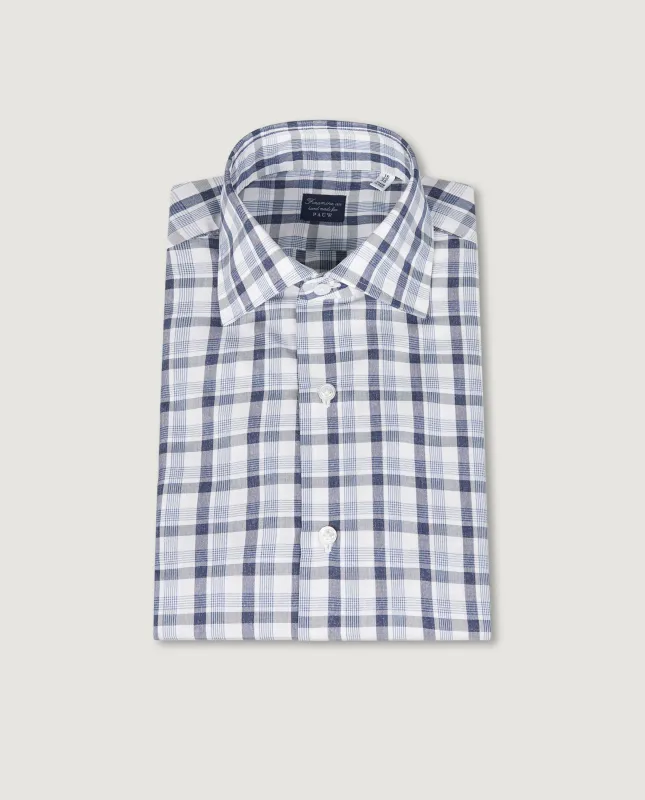 Geruit Shirt - Blauw made by Finamore